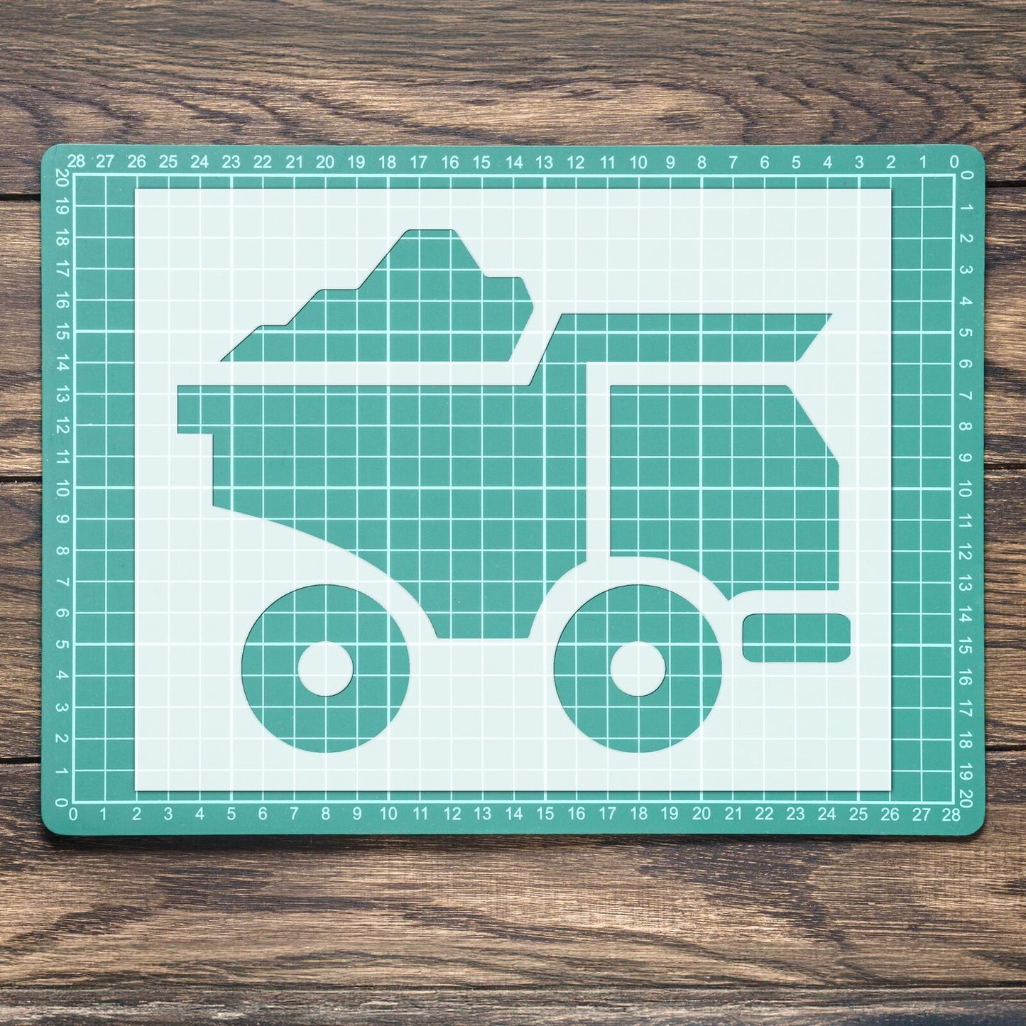 STENCIL TIPPER DUMPER TRUCK MYLAR  PAINTING WALL ART  CRAFTS  AIRBRUSH