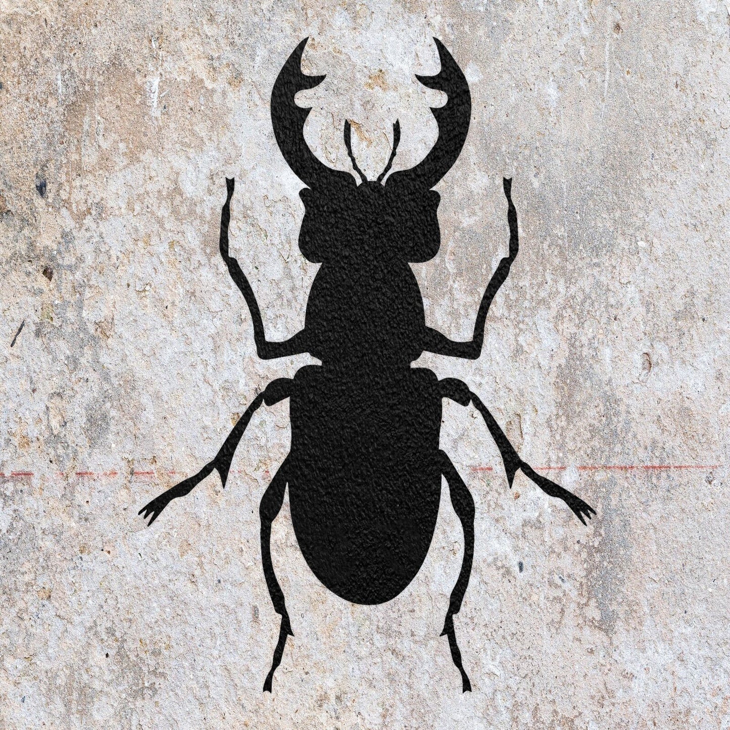 STENCIL STAG BEETLE BUG MYLAR  PAINTING WALL ART  2 CRAFTS  AIRBRUSH