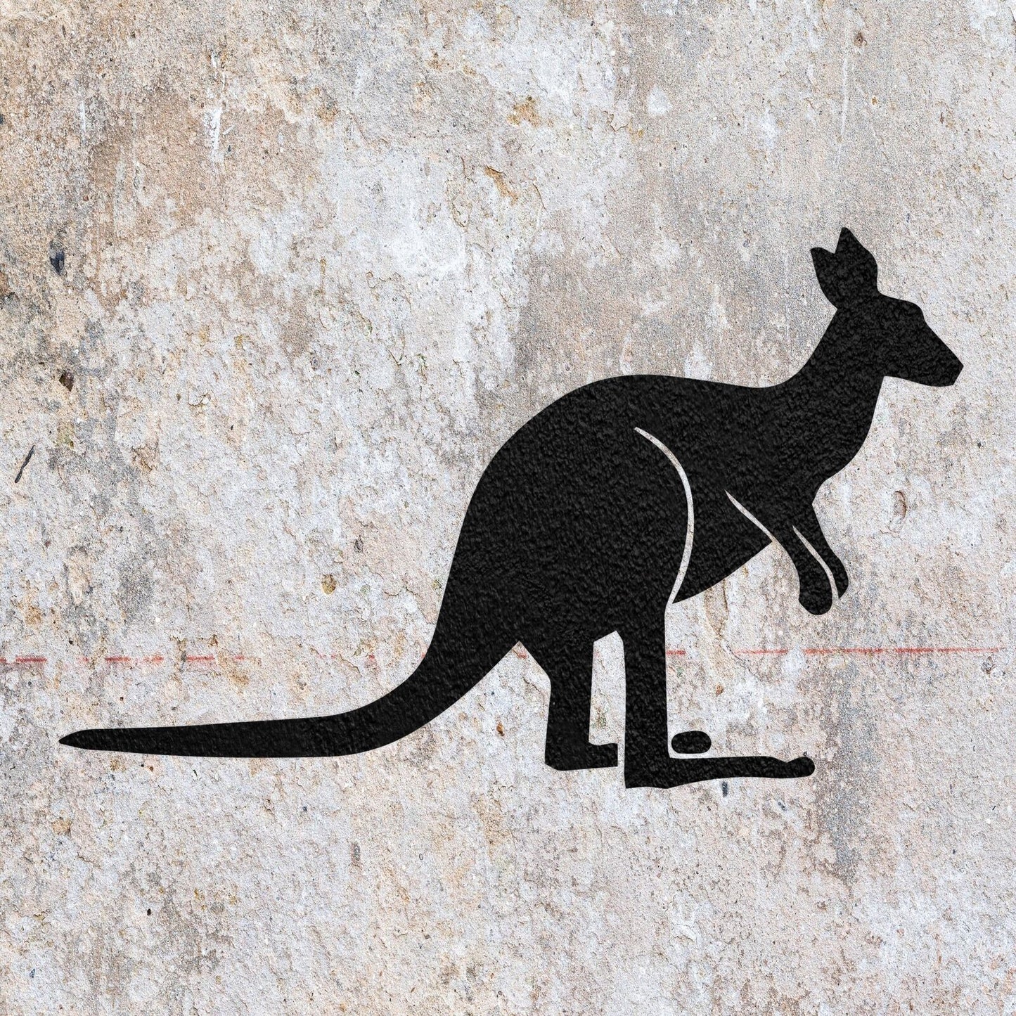 STENCIL KANGAROO AUSTRALIAN ANIMAL MYLAR  PAINTING WALL ART CRAFTS  3  AIRBRUSH