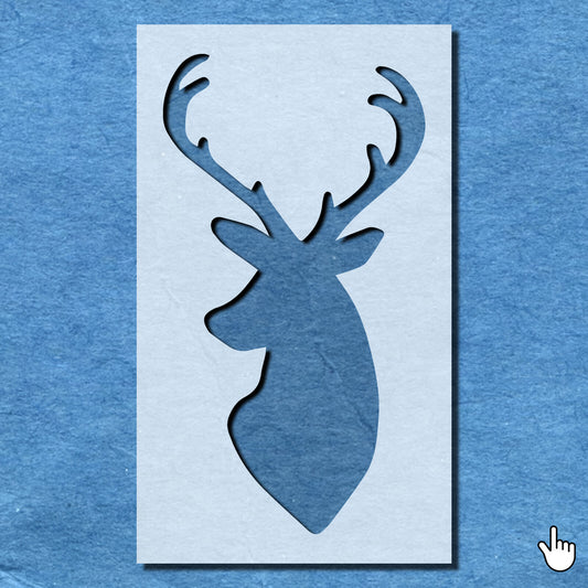 STENCIL STAG REINDEER ANIMAL DEER MYLAR  PAINTING WALL ART CRAFTS   AIRBRUSH