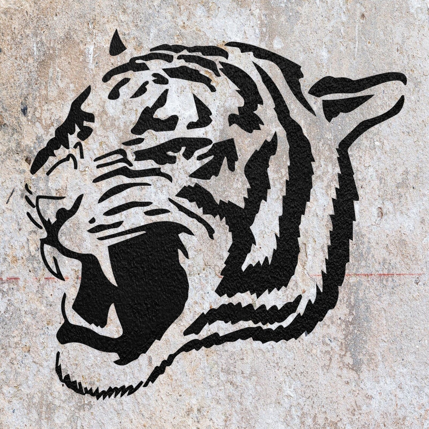 STENCIL TIGER HEAD MYLAR  PAINTING WALL ART  CRAFTS  AIRBRUSH