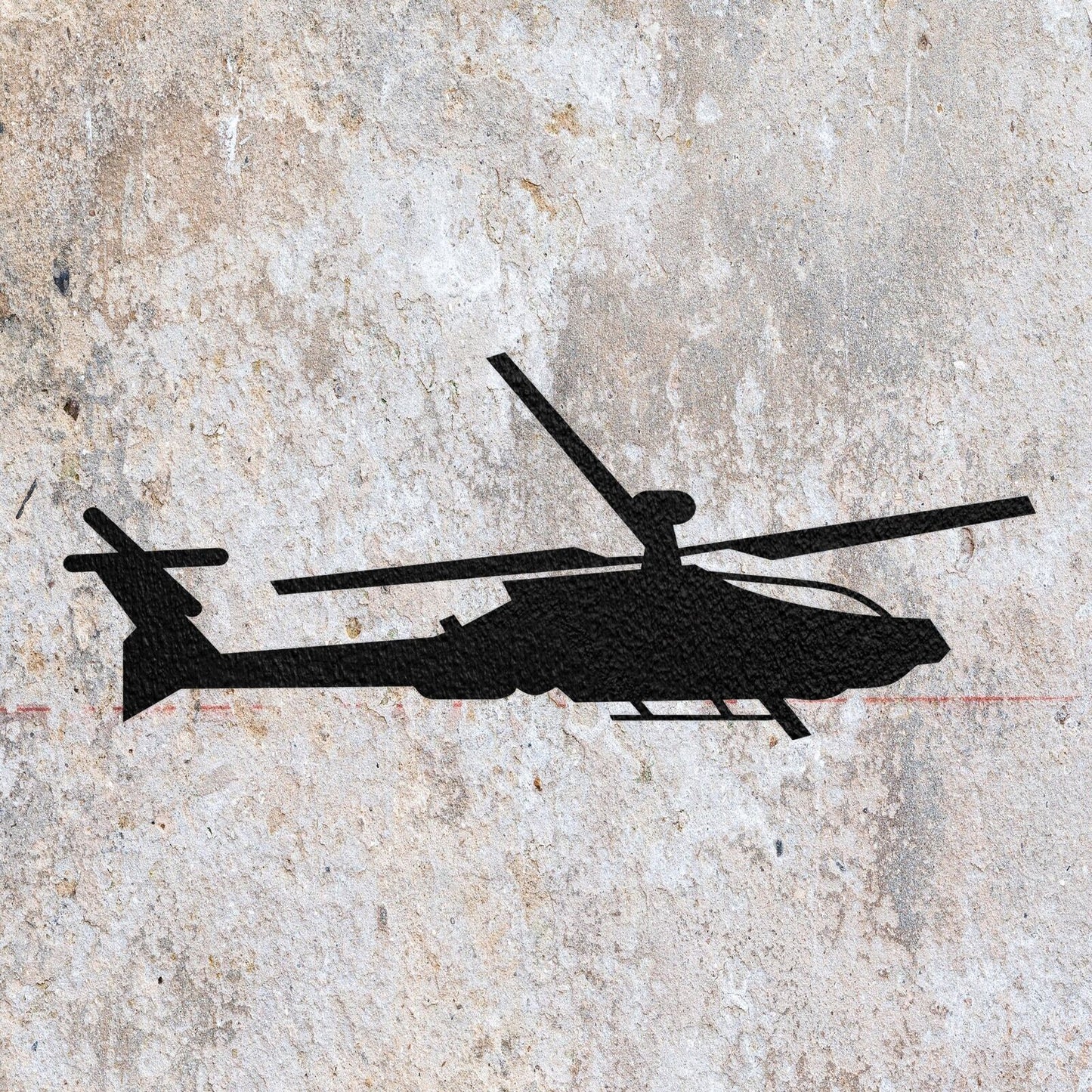 STENCIL HELECOPTER AIRCRAFT MYLAR  PAINTING WALL ART  7 CRAFTS  AIRBRUSH