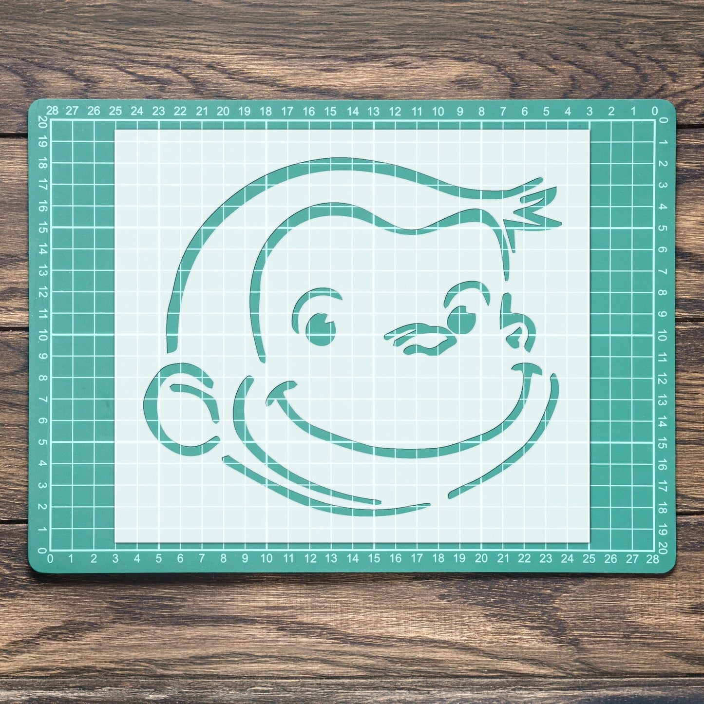 STENCIL CURIOUS GEORGE MONKEY CHARACTER MYLAR PAINTING WALL ART CRAFT  AIRBRUSH