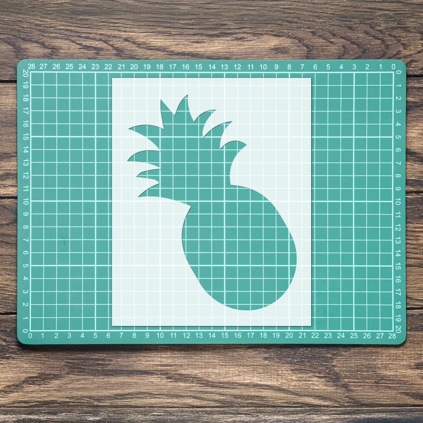 STENCIL PINEAPPLE TROPICAL FRUIT MYLAR  PAINTING WALL ART CRAFTS  TWO  AIRBRUSH