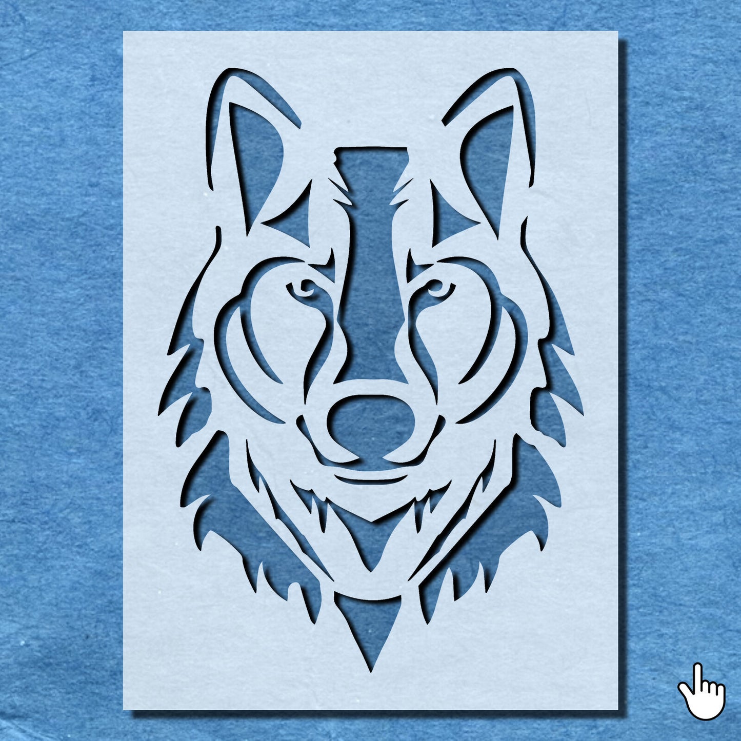 STENCIL WOLF FACE  PAINTING WALL ART  3 MYLAR CRAFTS  AIRBRUSH