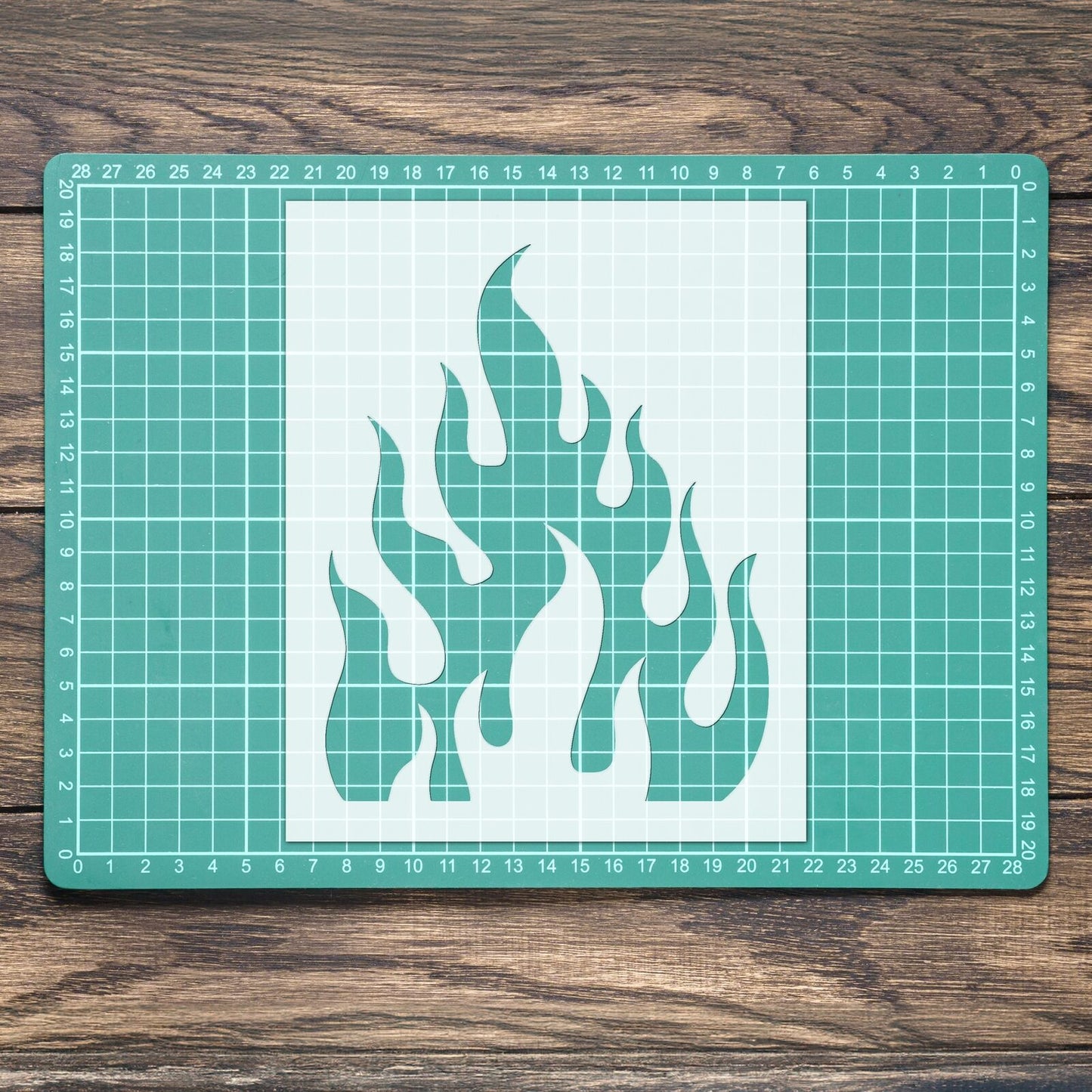 STENCIL FIRE SHAPE FLAME MYLAR  PAINTING WALL ART  6 CRAFTS  AIRBRUSH