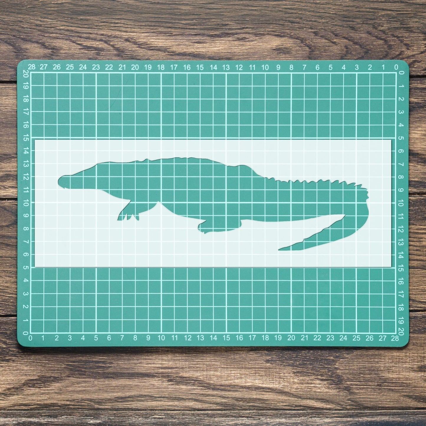 STENCIL SALT WATER CROCODILE REPTILE ANIMAL MYLAR WALL ART CRAFT AIRBRUSH