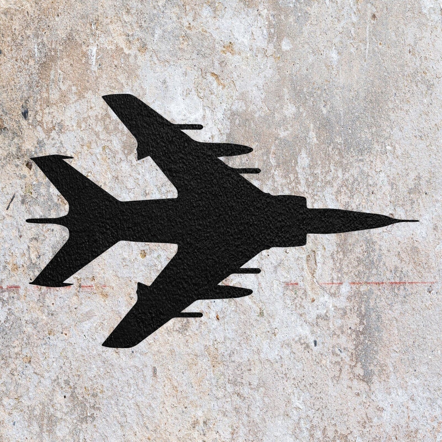 STENCIL PLANE FIGHTER JET AIRCRAFT MYLAR WALL ART FIFTEENTH CRAFT AIRBRUSH