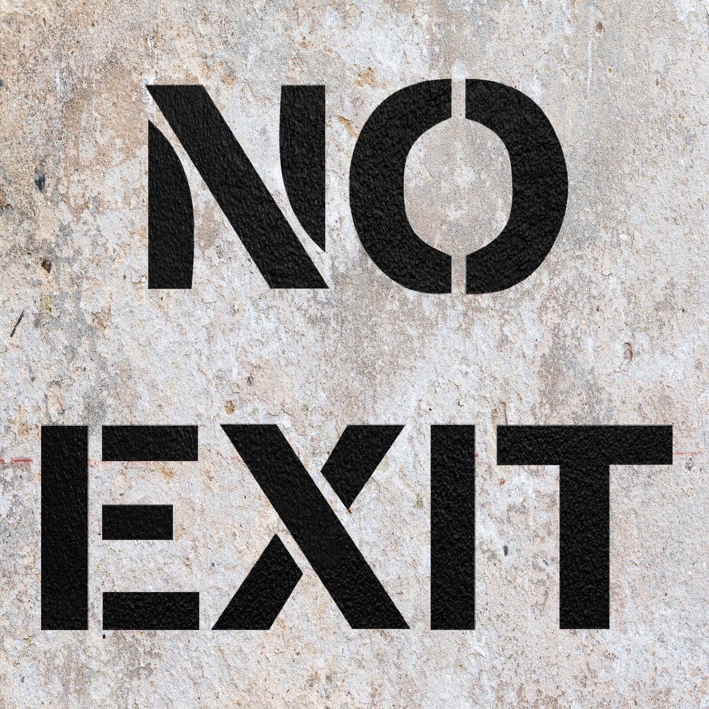 STENCIL NO EXIT ROAD CAR TRAFFIC SIGN MYLAR PAINTING WALL ART CRAFTS  AIRBRUSH