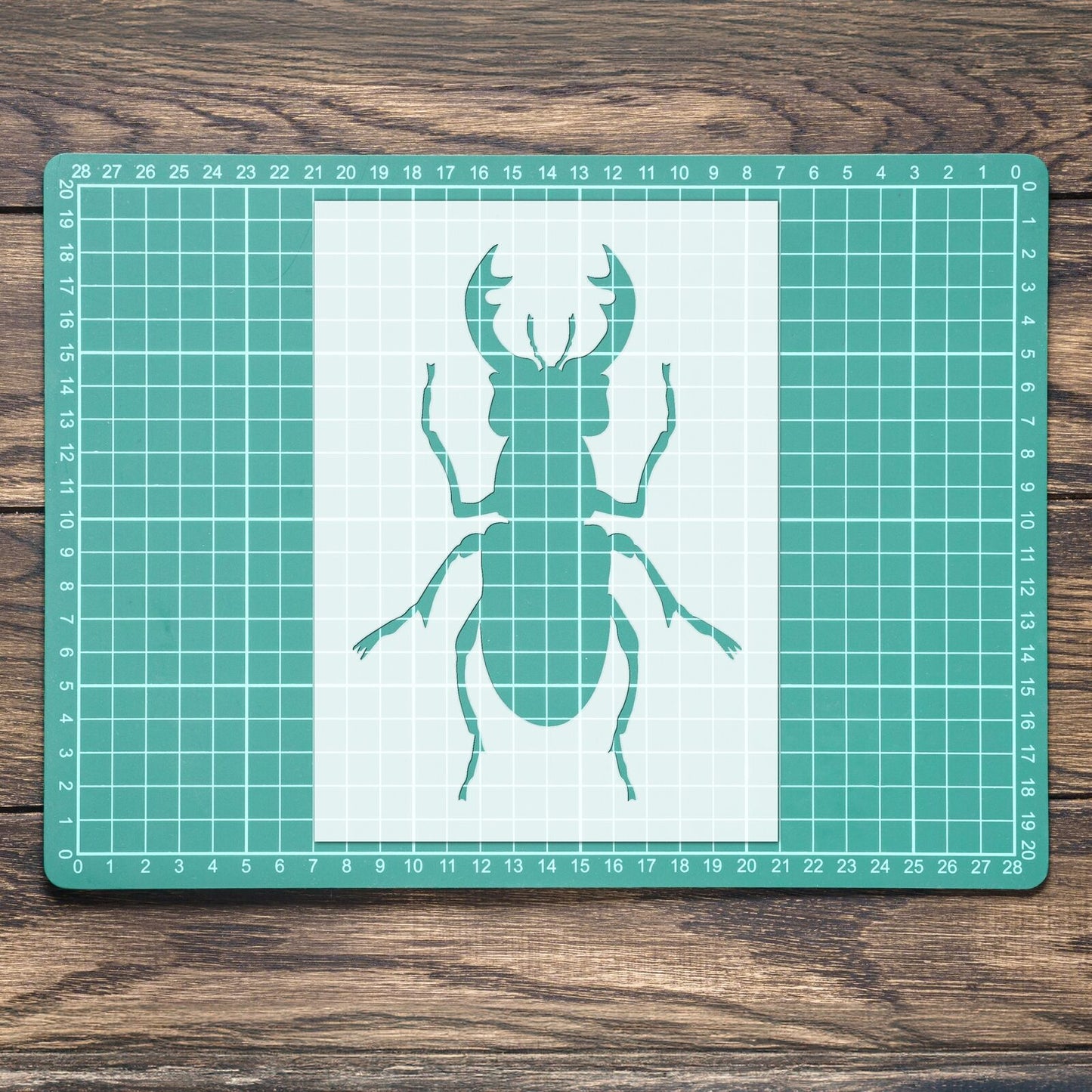 STENCIL STAG BEETLE BUG MYLAR  PAINTING WALL ART  2 CRAFTS  AIRBRUSH