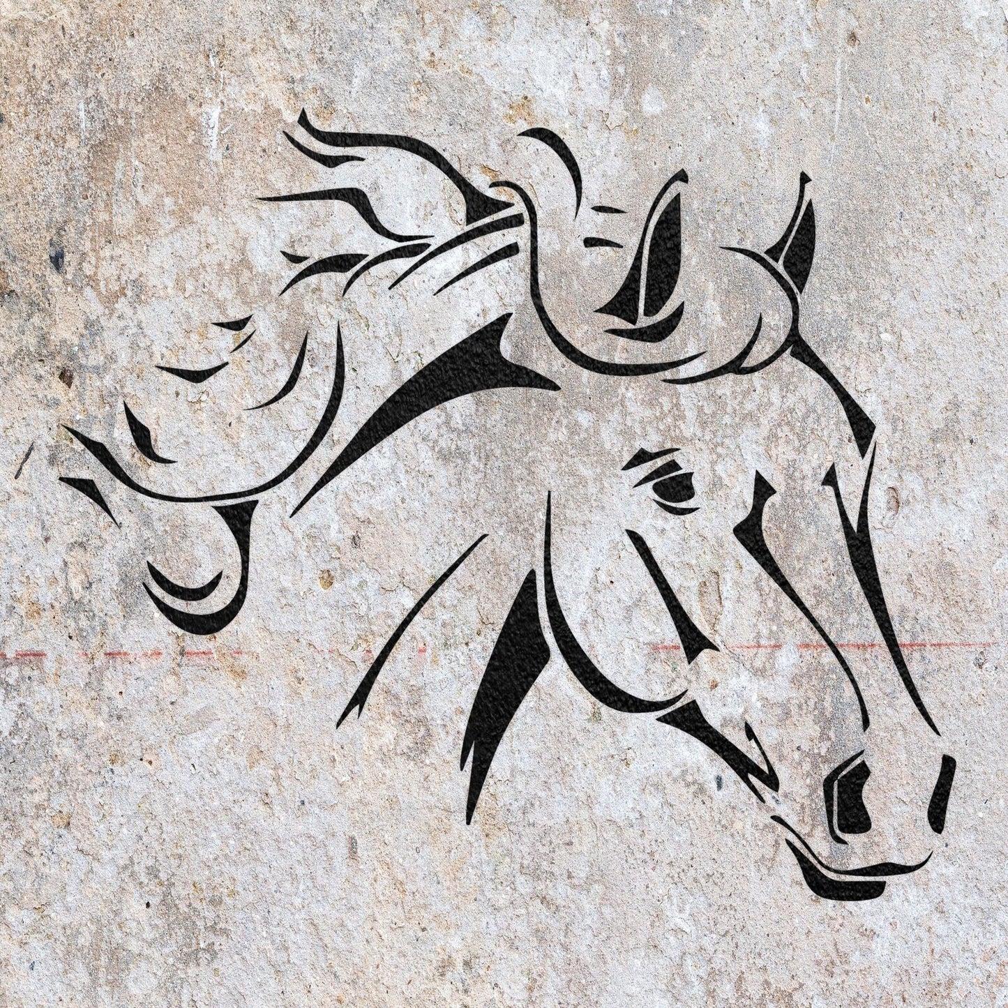 STENCIL HORSE HEAD MYLAR  PAINTING WALL ART  3 CRAFTS  AIRBRUSH