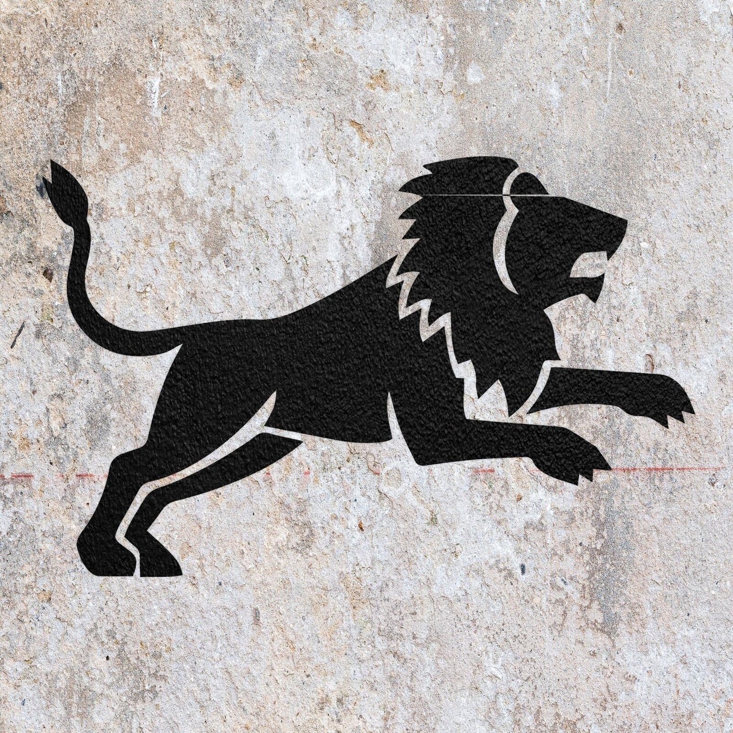 STENCIL LION WILD ANIMAL CAT ROAR MYLAR  PAINTING WALL ART CRAFTS  2  AIRBRUSH