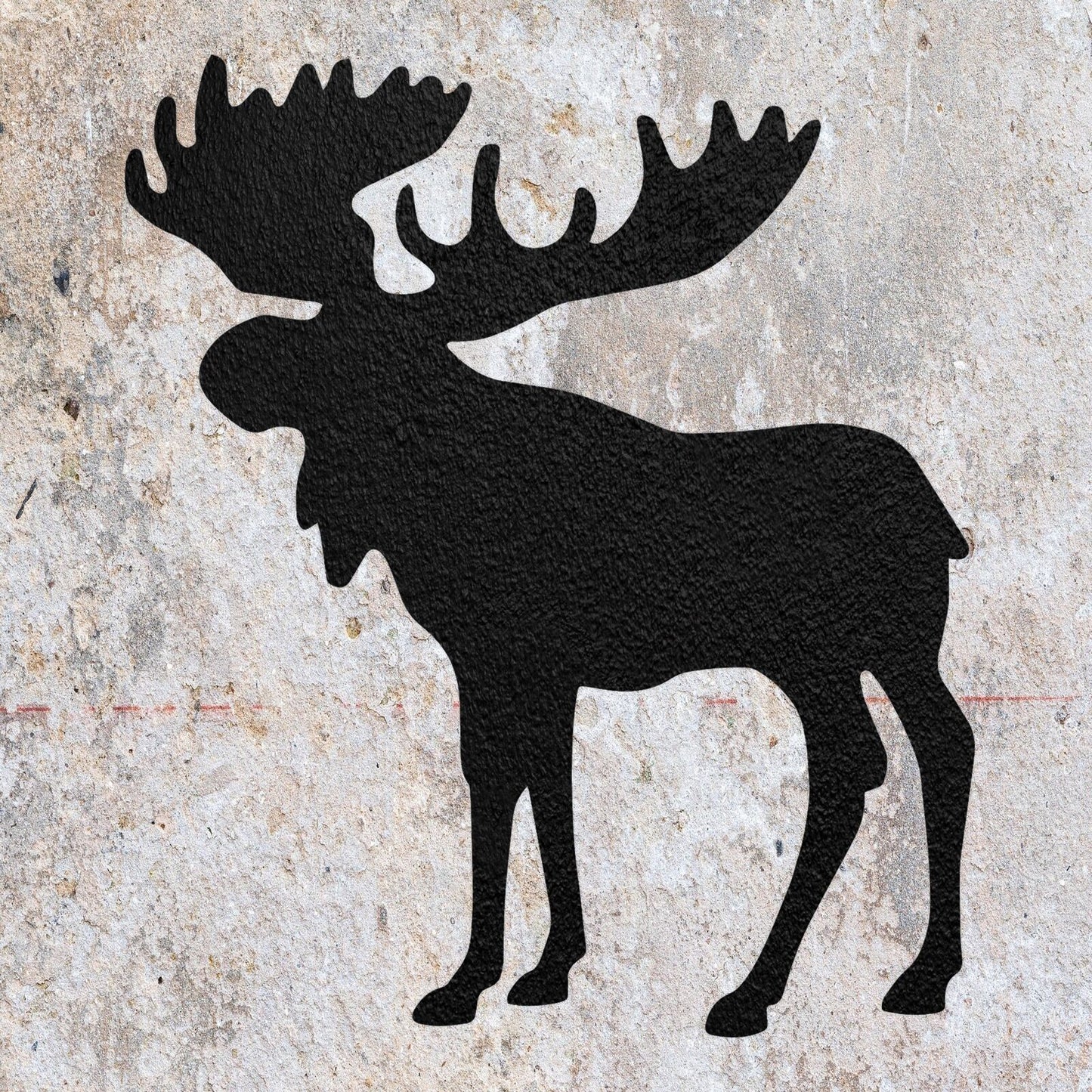 STENCIL MOOSE ANIMAL MYLAR  PAINTING WALL ART  3 CRAFTS  AIRBRUSH