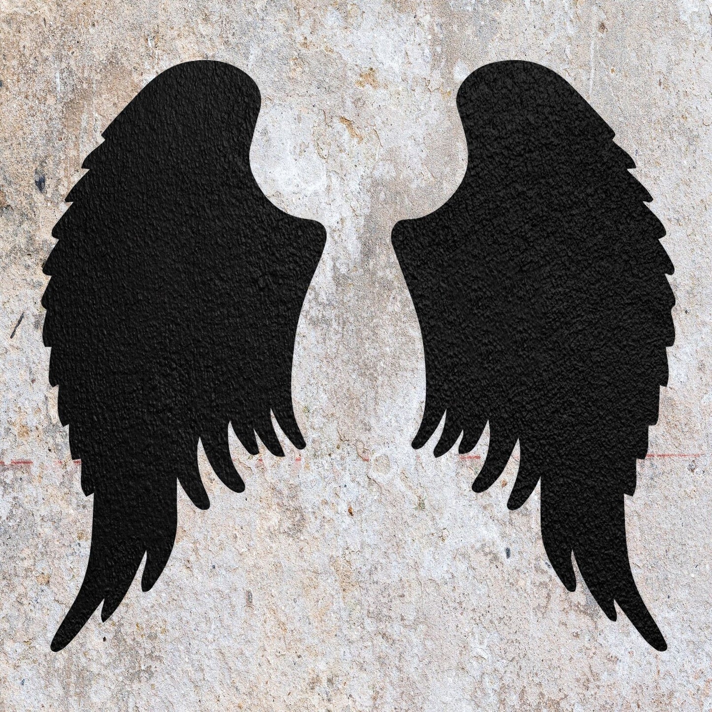 STENCIL ANGEL WINGS MYLAR  PAINTING WALL ART  2 CRAFTS  AIRBRUSH