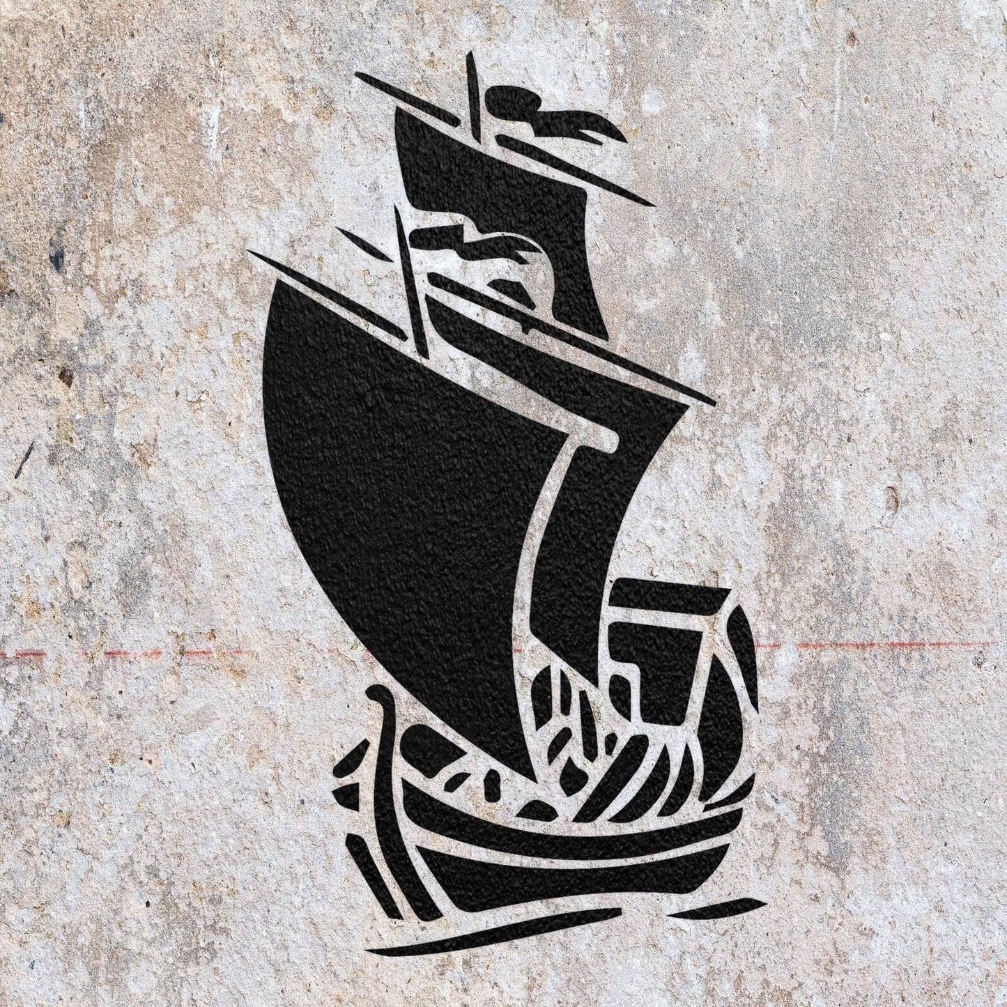 STENCIL PIRATE SEA SHIP BOAT OCEAN MYLAR  PAINTING WALL ART CRAFTS  2  AIRBRUSH