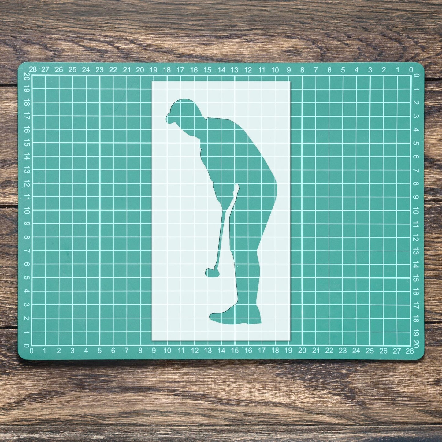 STENCIL GOLFER PUTTING GOLF SPORTS MYLAR  PAINTING WALL ART CRAFTS   AIRBRUSH