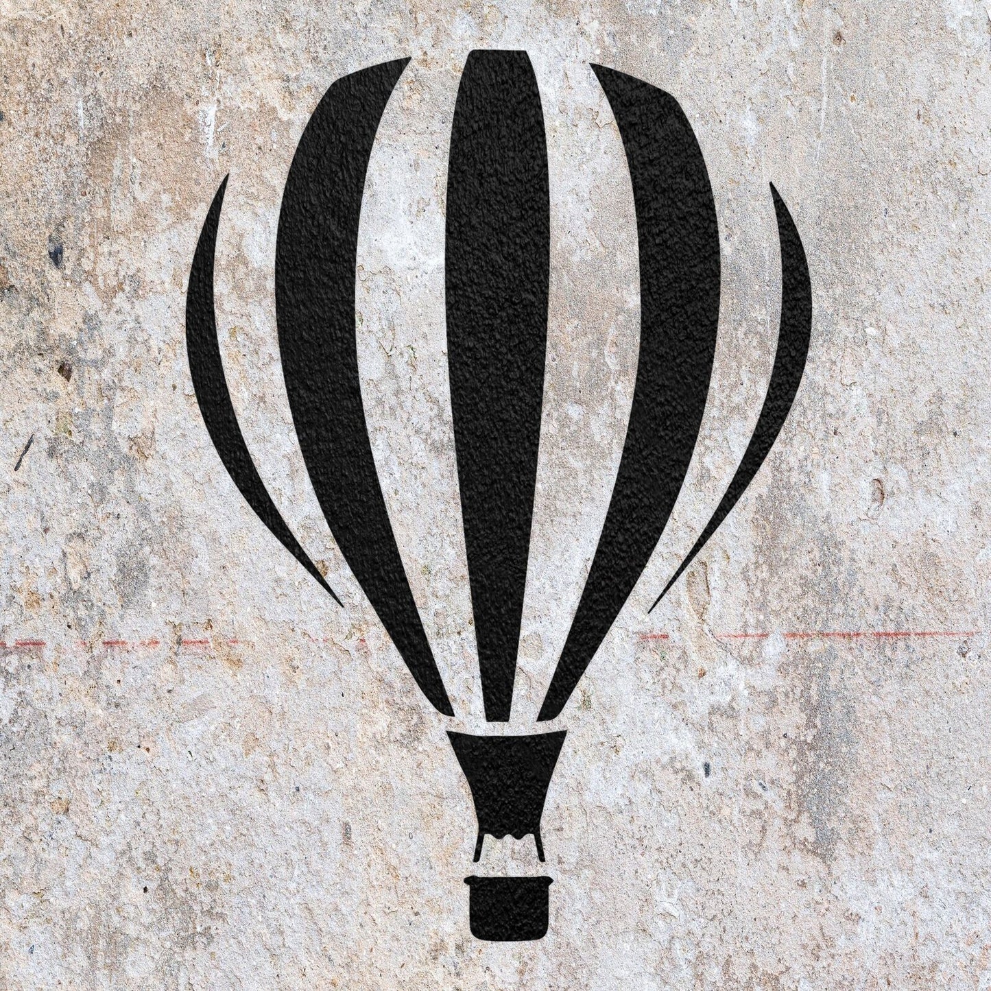 STENCIL HOT AIR BALLOON MYLAR  PAINTING WALL ART  2 CRAFTS  AIRBRUSH