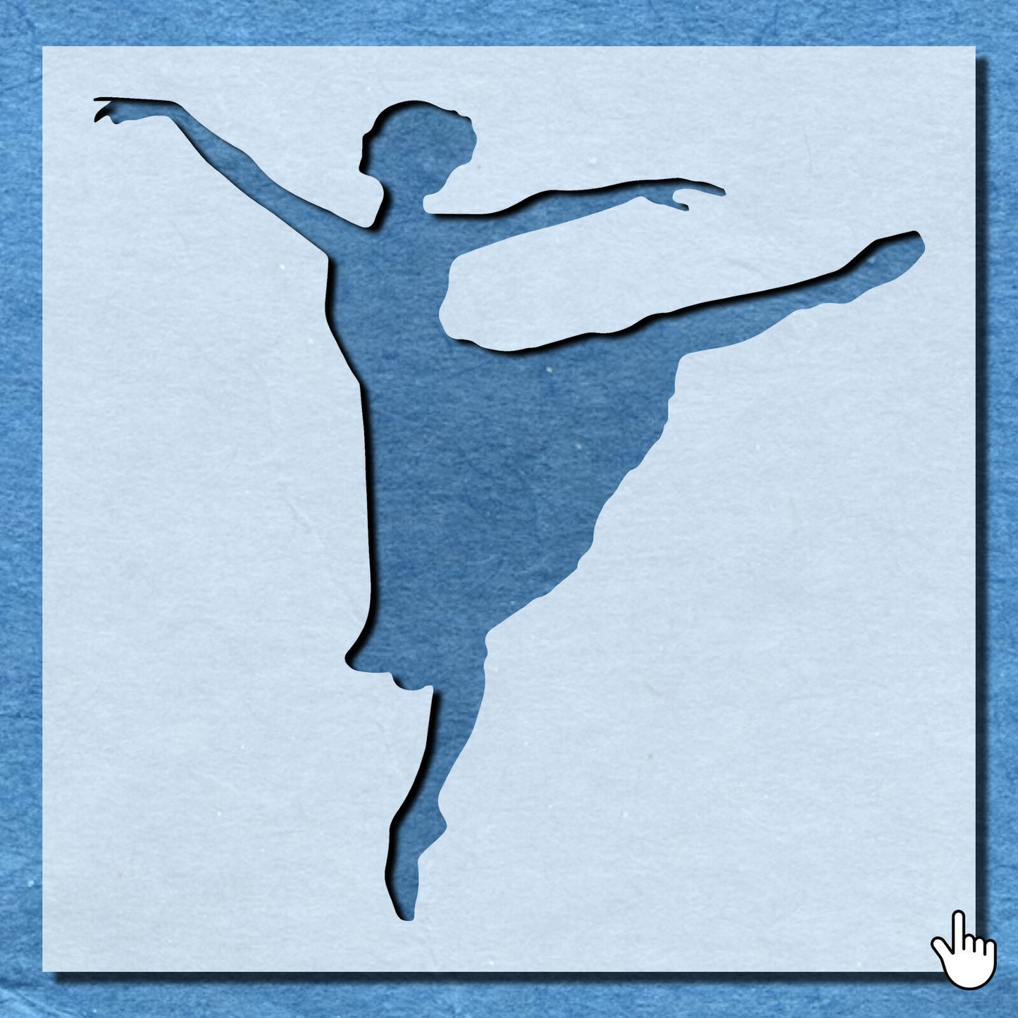 STENCIL BALLERINA ARABESQUE BALLET DANCING DANCER WALL ART CRAFT  AIRBRUSH