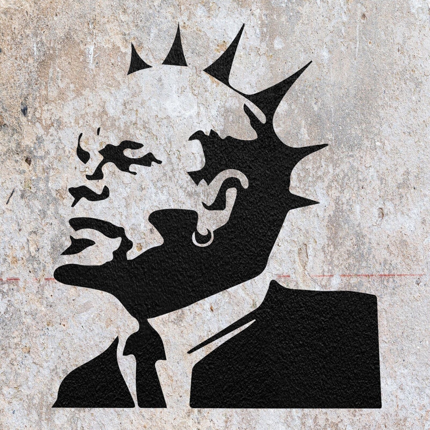 STENCIL BANKSY LENIN PUNK  PAINTING WALL ART  MYLAR CRAFTS  AIRBRUSH