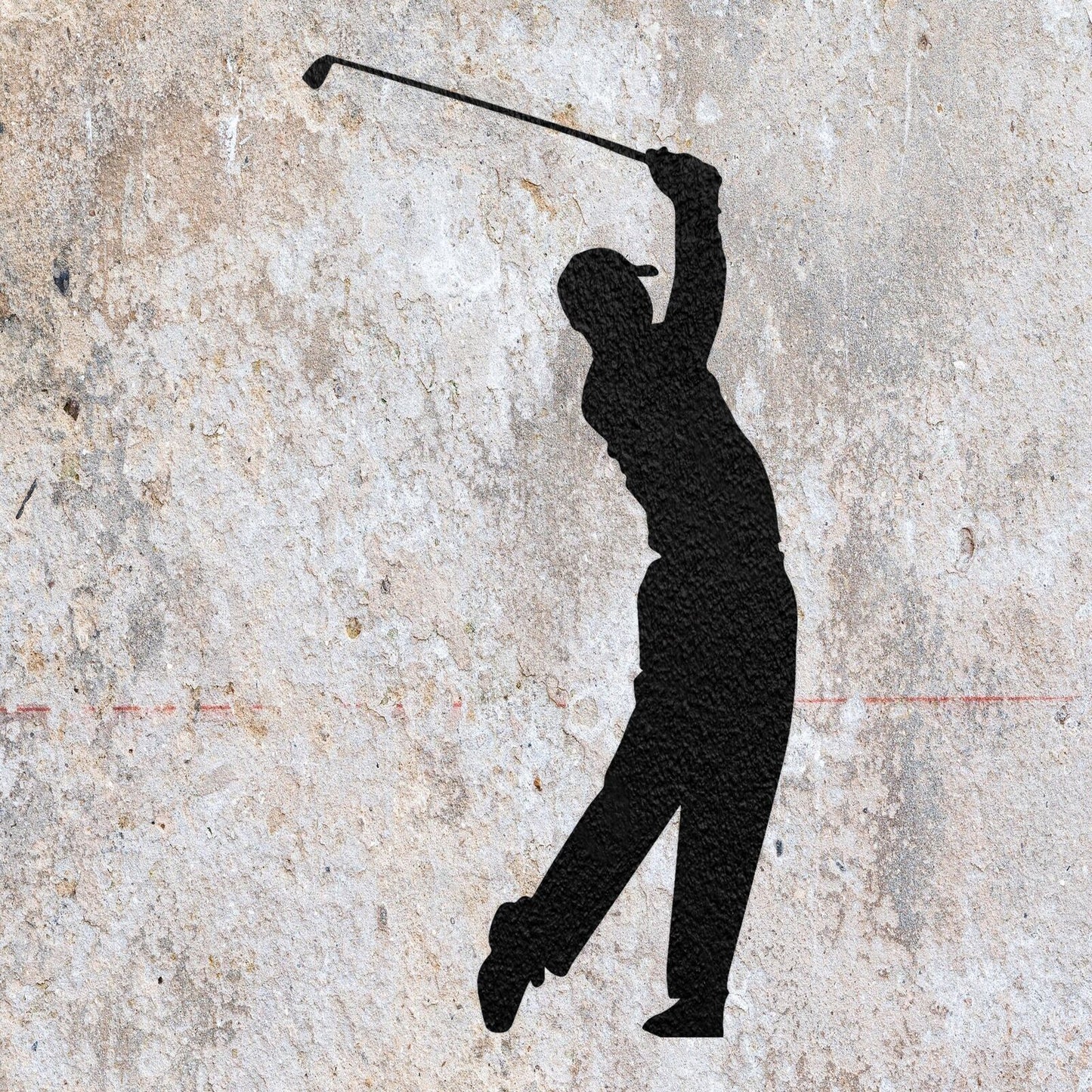 STENCIL GOLFER SWINGING GOLF SPORTS MYLAR  PAINTING WALL ART CRAFTS   AIRBRUSH