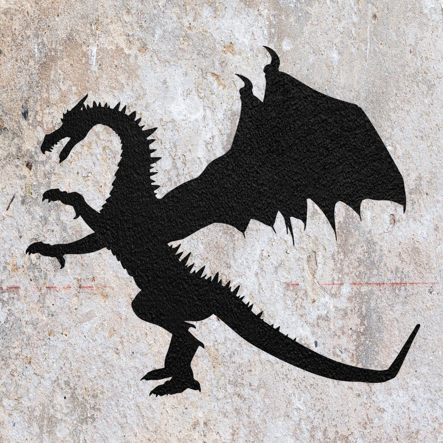 STENCIL DRAGON MYLAR  PAINTING WALL ART  4 CRAFTS  AIRBRUSH