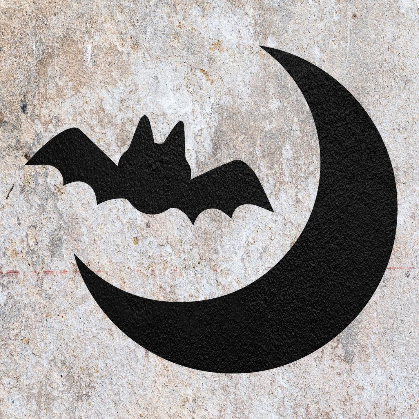 STENCIL BAT HALLOWEEN MYLAR PAINTING PUMPKIN WALL ART  FOUR CRAFTS  AIRBRUSH