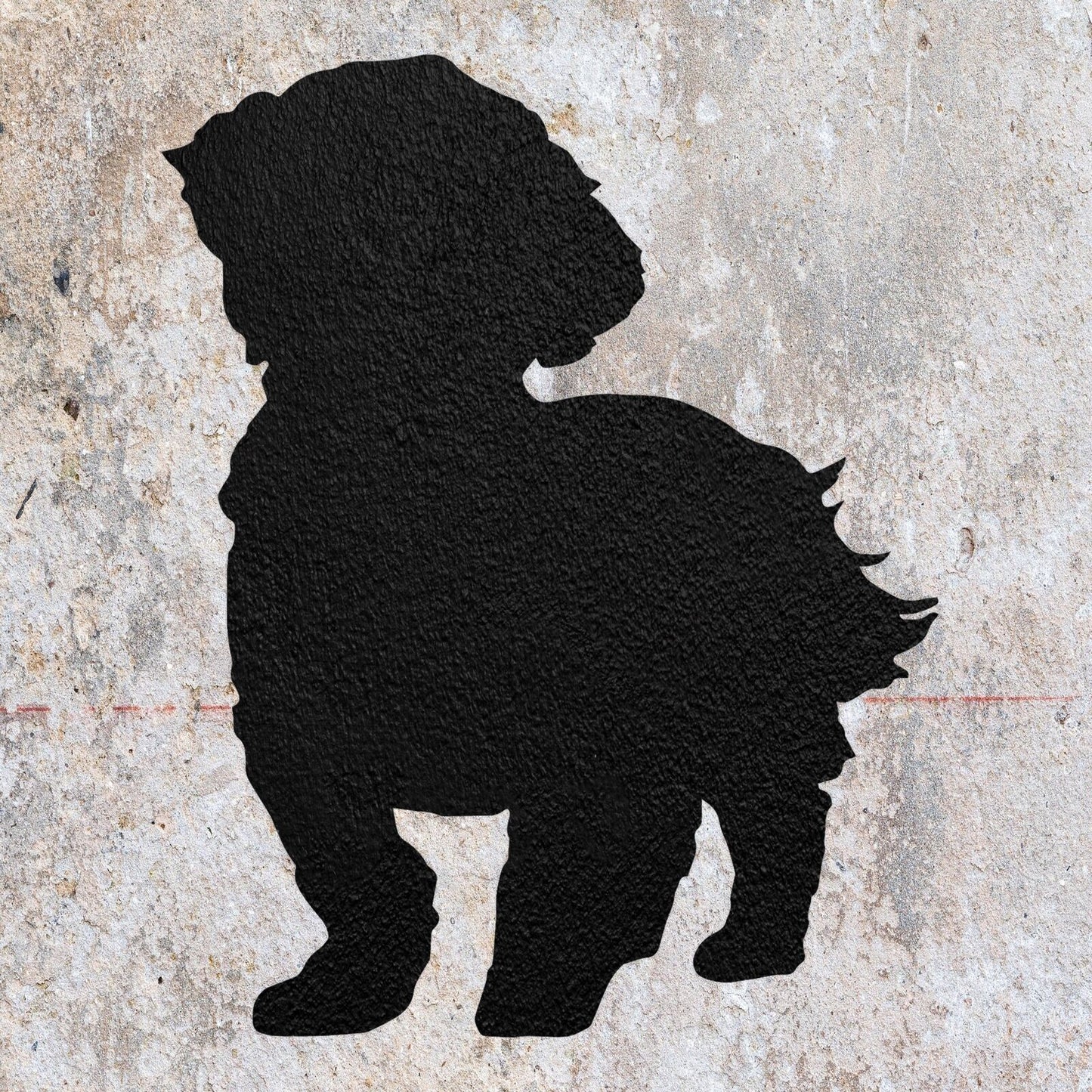 STENCIL SHIHTZU DOG PET  PAINTING WALL  MYLAR ART CRAFTS  AIRBRUSH