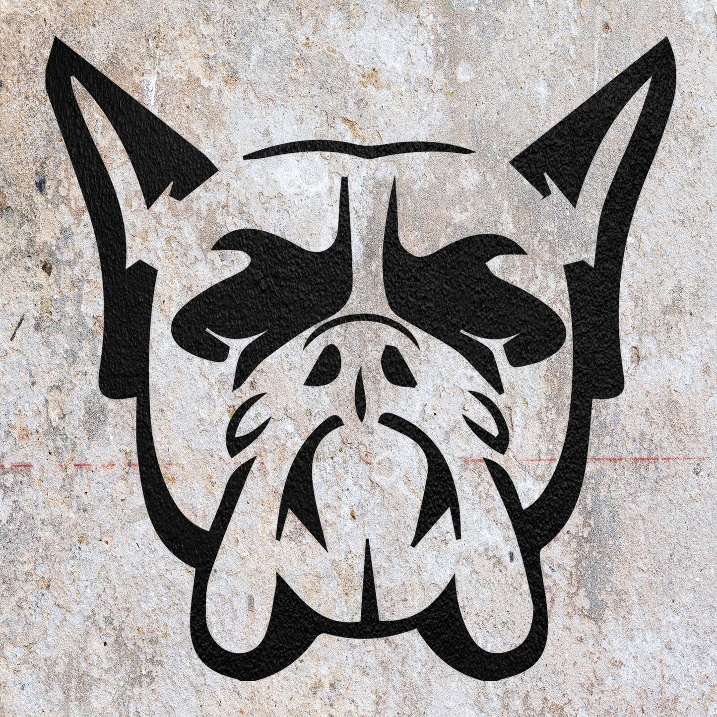 STENCIL BOXER DOG MYLAR PAINTING WALL ART  HOME DECOR DIY ART CRAFTS  AIRBRUSH