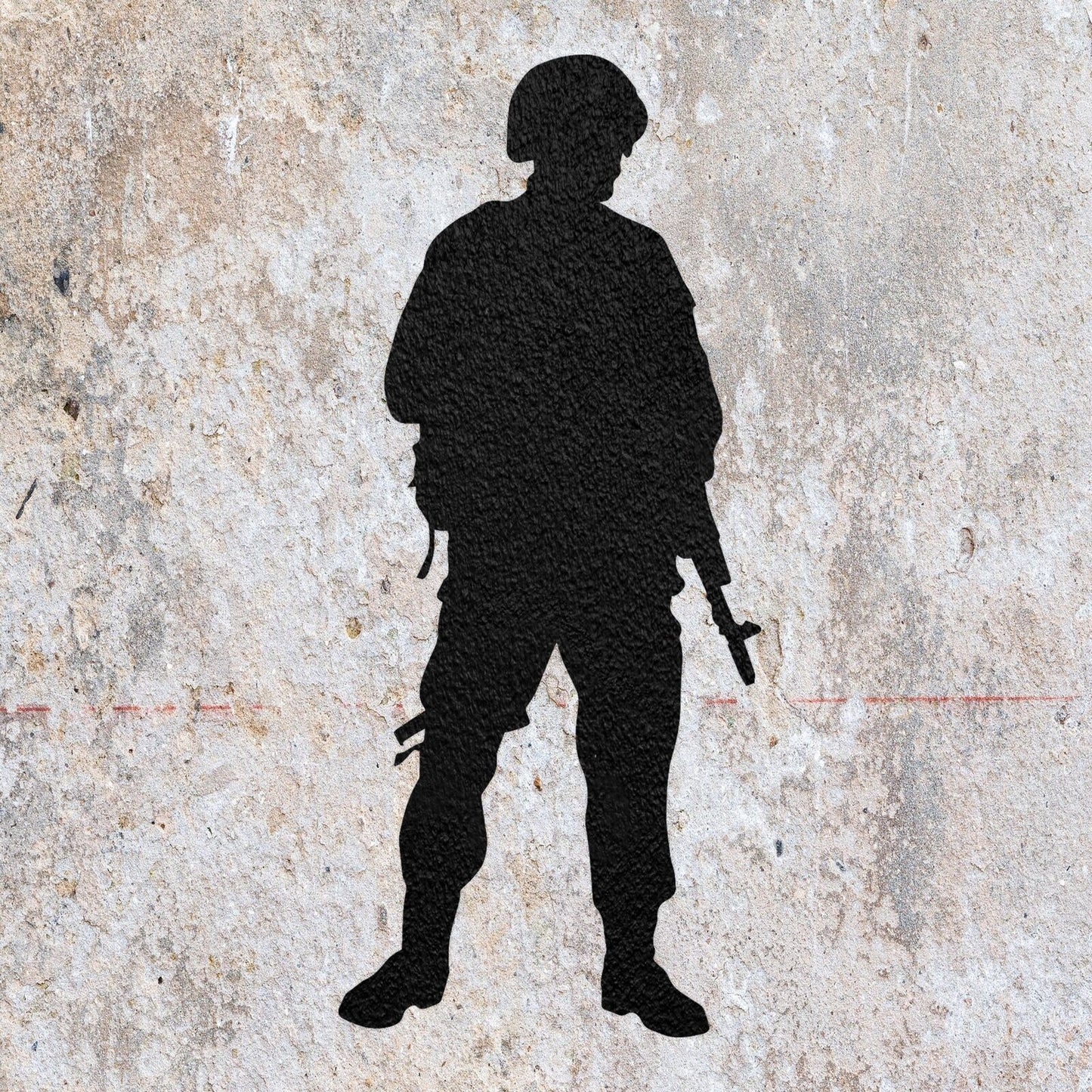 STENCIL SOLDIER ARMY WAR  PAINTING WALL  3 MYLAR ART CRAFTS  AIRBRUSH