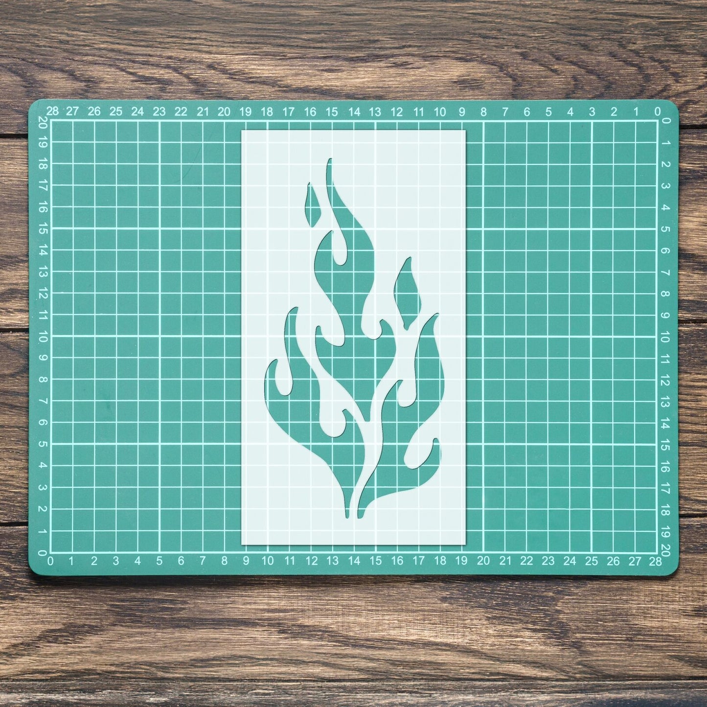 STENCIL FIRE SHAPE FLAME MYLAR  PAINTING WALL ART  5 CRAFTS  AIRBRUSH