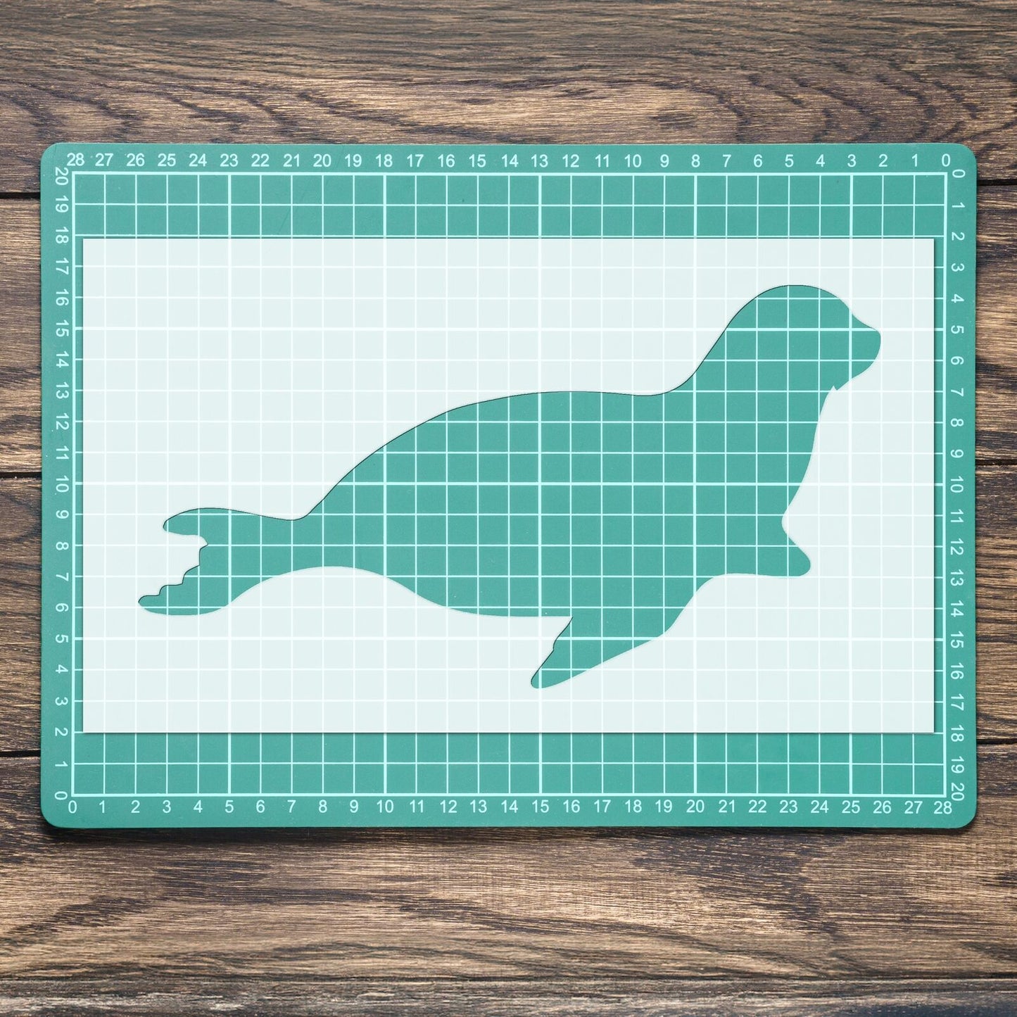 STENCIL SEA LION CUTE SEA ANIMAL MYLAR  PAINTING WALL ART CRAFTS  1  AIRBRUSH