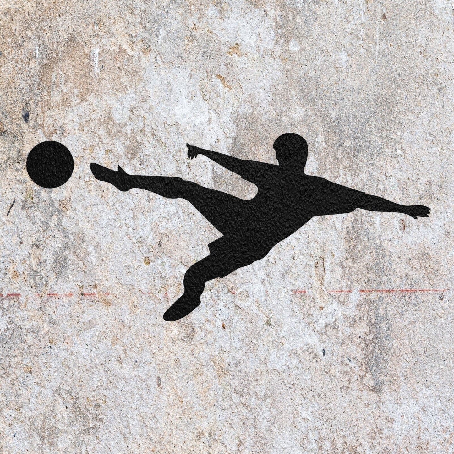 STENCIL FOOTBALL PLAYER SHOOTING SPORTS MYLAR PAINTING WALL ART CRAFTS AIRBRUSH