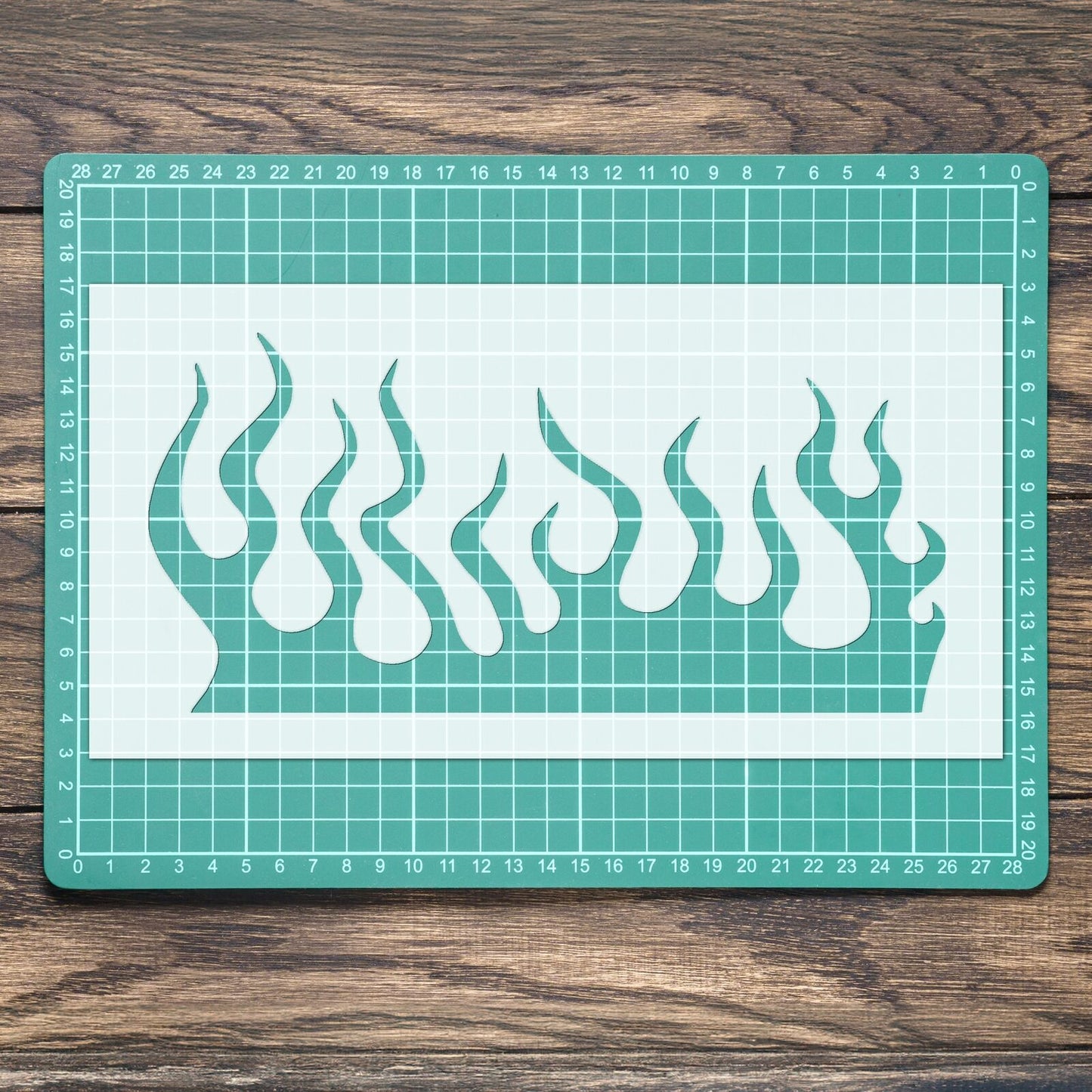 STENCIL FIRE SHAPE FLAME MYLAR  PAINTING WALL ART  7 CRAFTS  AIRBRUSH