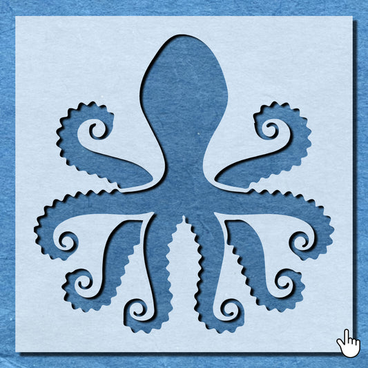 STENCIL OCTOPUS LEG SEA ANIMAL MYLAR PAINTING WALL ART CRAFTS 4 AIRBRUSH