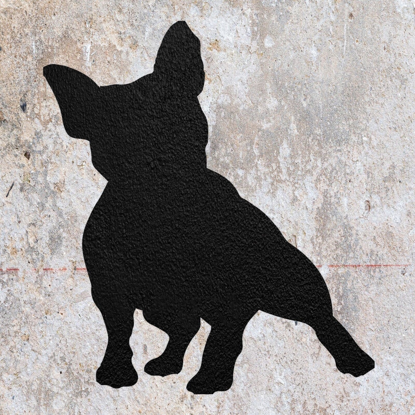 STENCIL FRENCH BULL DOG LEAN MYLAR WALL ART HOME DECOR ART CRAFT AIRBRUSH