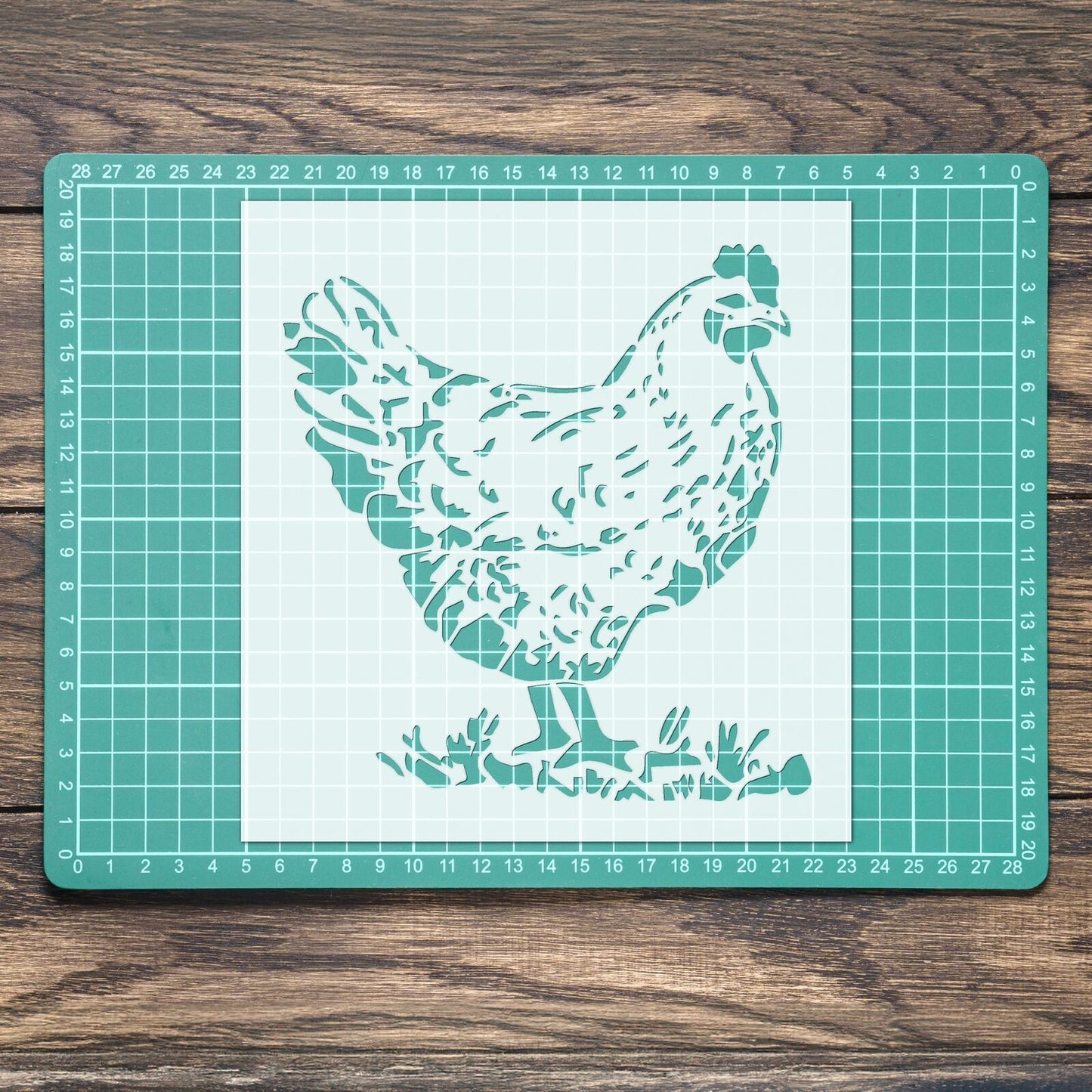 STENCIL SHABBY CHIC CHICKEN RUSTIC VINTAGE MYLAR WALL CRAFT ART AIRBRUSH