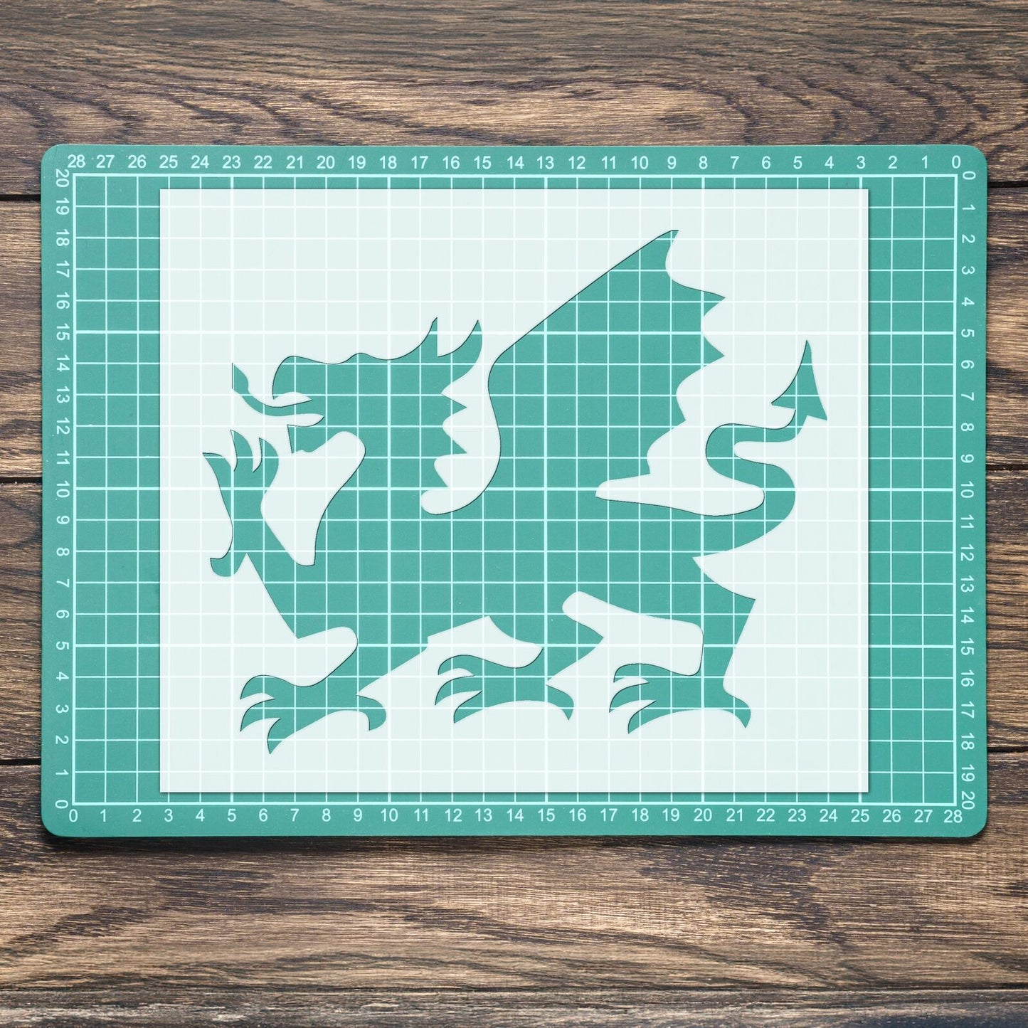 STENCIL WELSH DRAGON WALES COUNTRY ANIMAL MYLAR WALL ART CRAFT STENCI AIRBRUSH