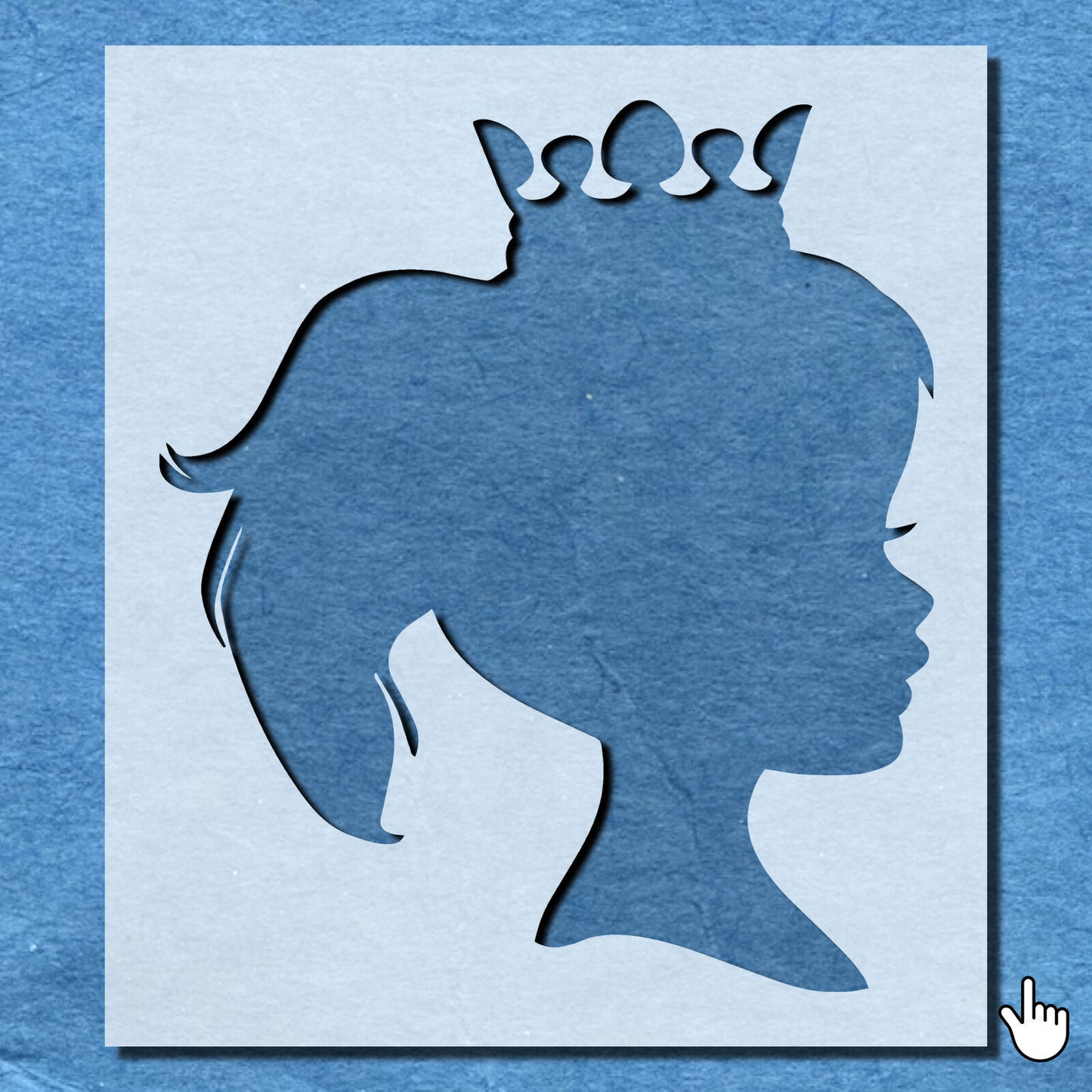 STENCIL PRINCESS HEAD BEAUTIFUL CROWN MYLAR PAINTING WALL ART CRAFTS 1 AIRBRUSH