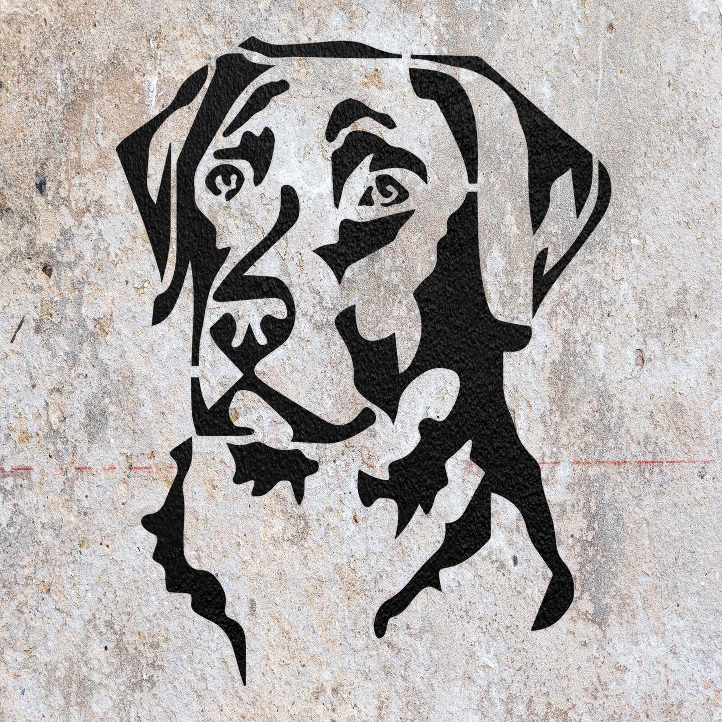 STENCIL LABRADOR DOG SAT MYLAR PAINTING WALL ART HOME DECOR ART CRAFTS AIRBRUSH