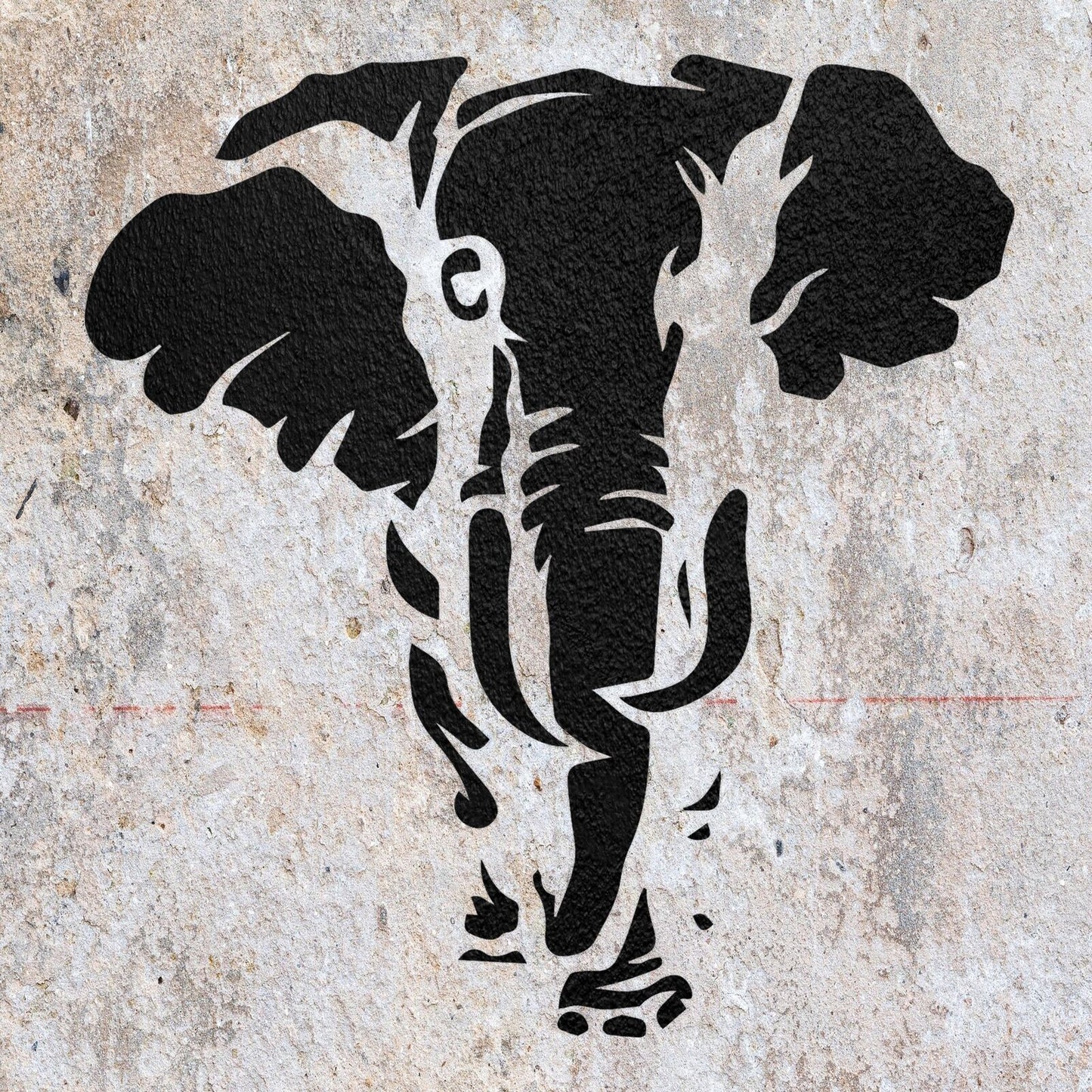 STENCIL ELEPHANT ANIMAL FACE TRUNK MYLAR  PAINTING WALL ART CRAFTS  4  AIRBRUSH