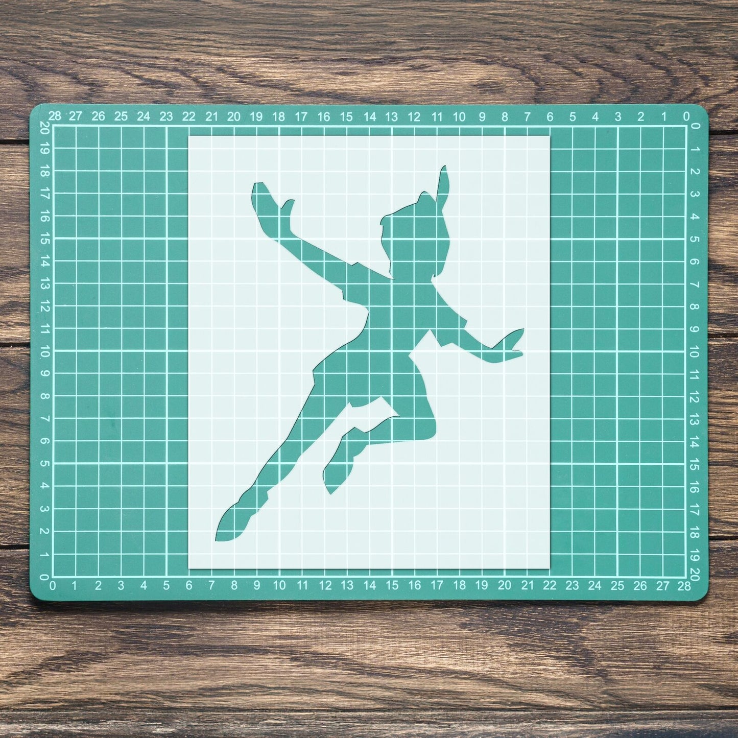 STENCIL PETER PAN FLYING CHARACTOR MYLAR  PAINTING WALL ART CRAFTS   AIRBRUSH