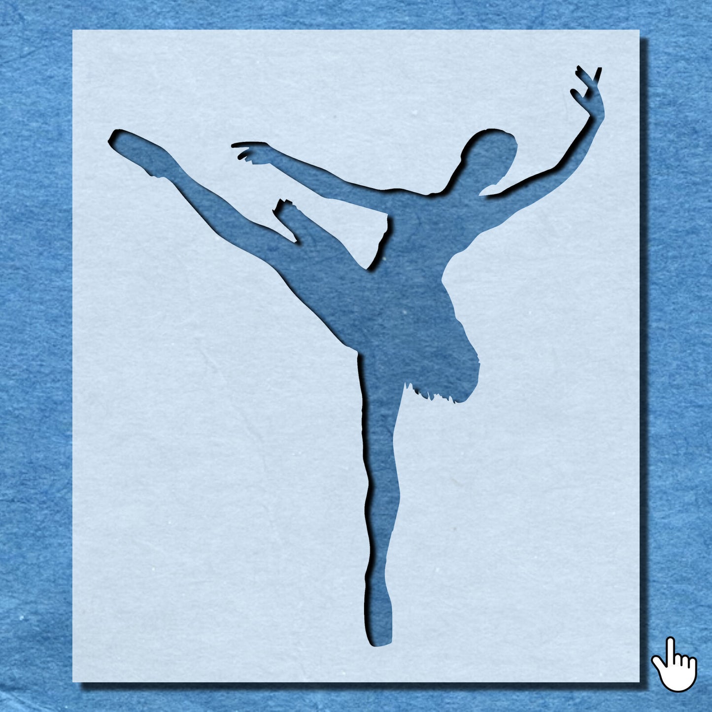 STENCIL BALLERINA BALLET PAS DE CISEAUX DANCING DANCER ART CRAFT  AIRBRUSH