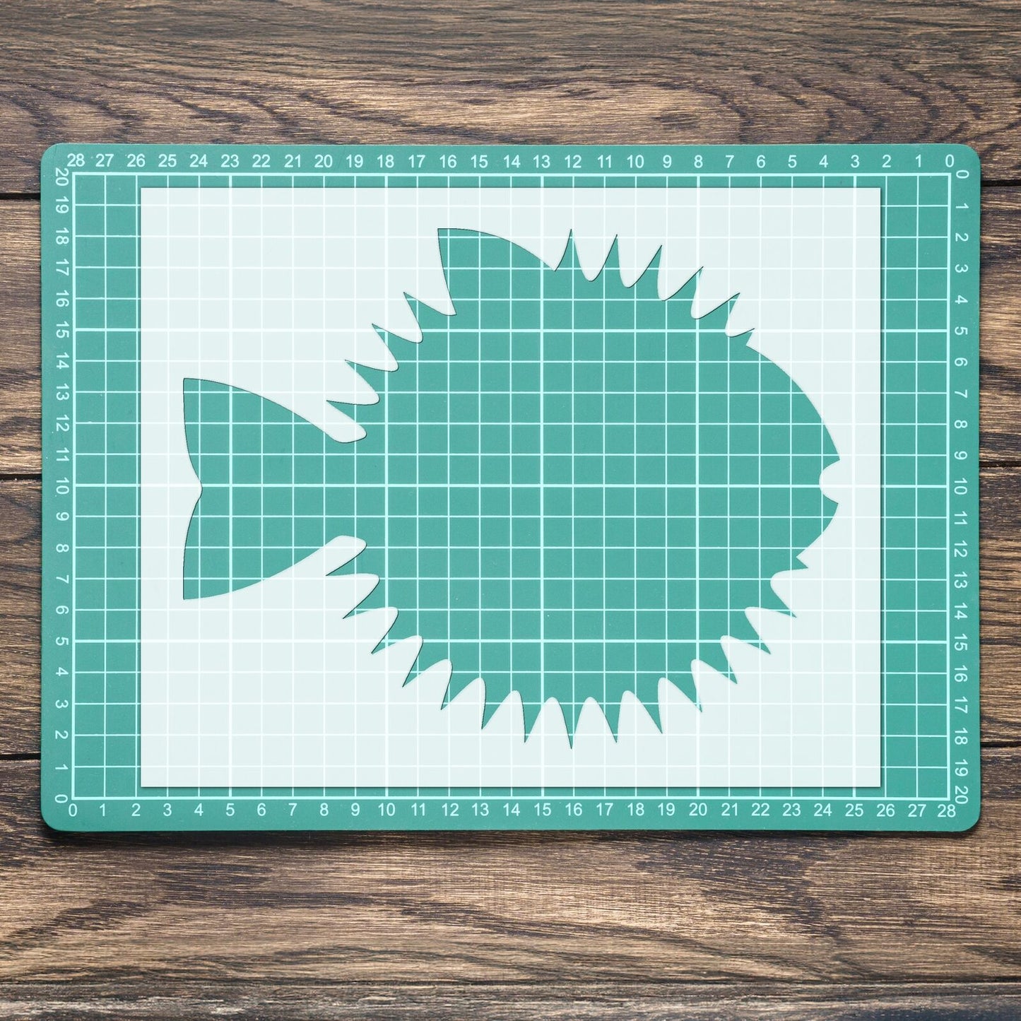 STENCIL PUFFER FISH MYLAR  PAINTING WALL ART  CRAFTS  AIRBRUSH