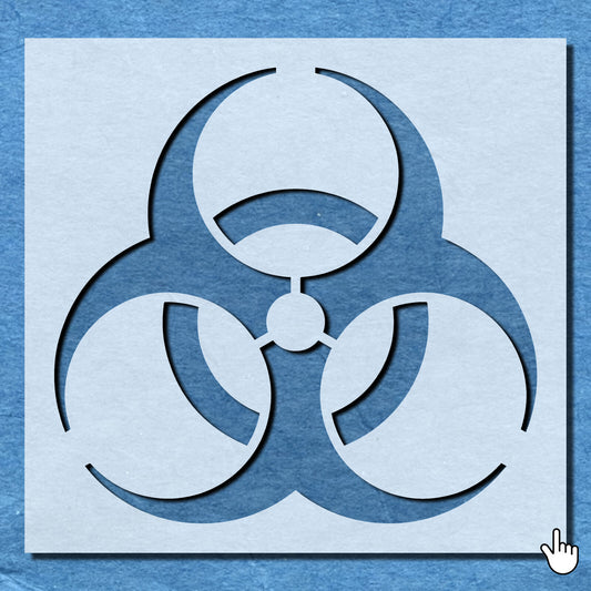 STENCIL BIO HAZARD SIGN SYMBOL MYLAR  PAINTING WALL ART  CRAFTS  AIRBRUSH