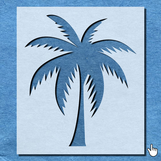 STENCIL PALM TREE EXOTIC PLANT MYLAR  PAINTING WALL ART CRAFTS  TWO  AIRBRUSH