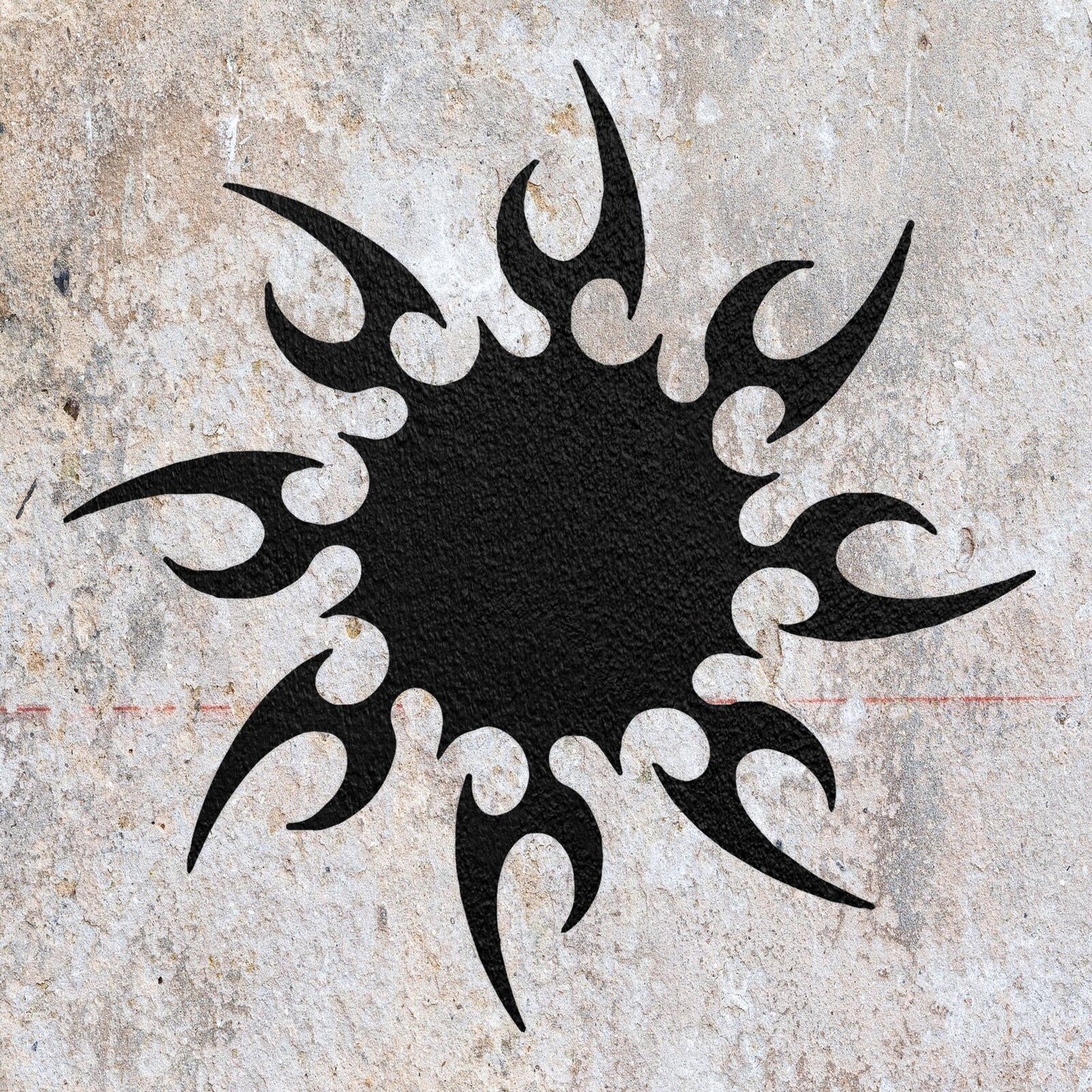 STENCIL TRIBAL SUN MYLAR  PAINTING WALL ART  CRAFTS  AIRBRUSH