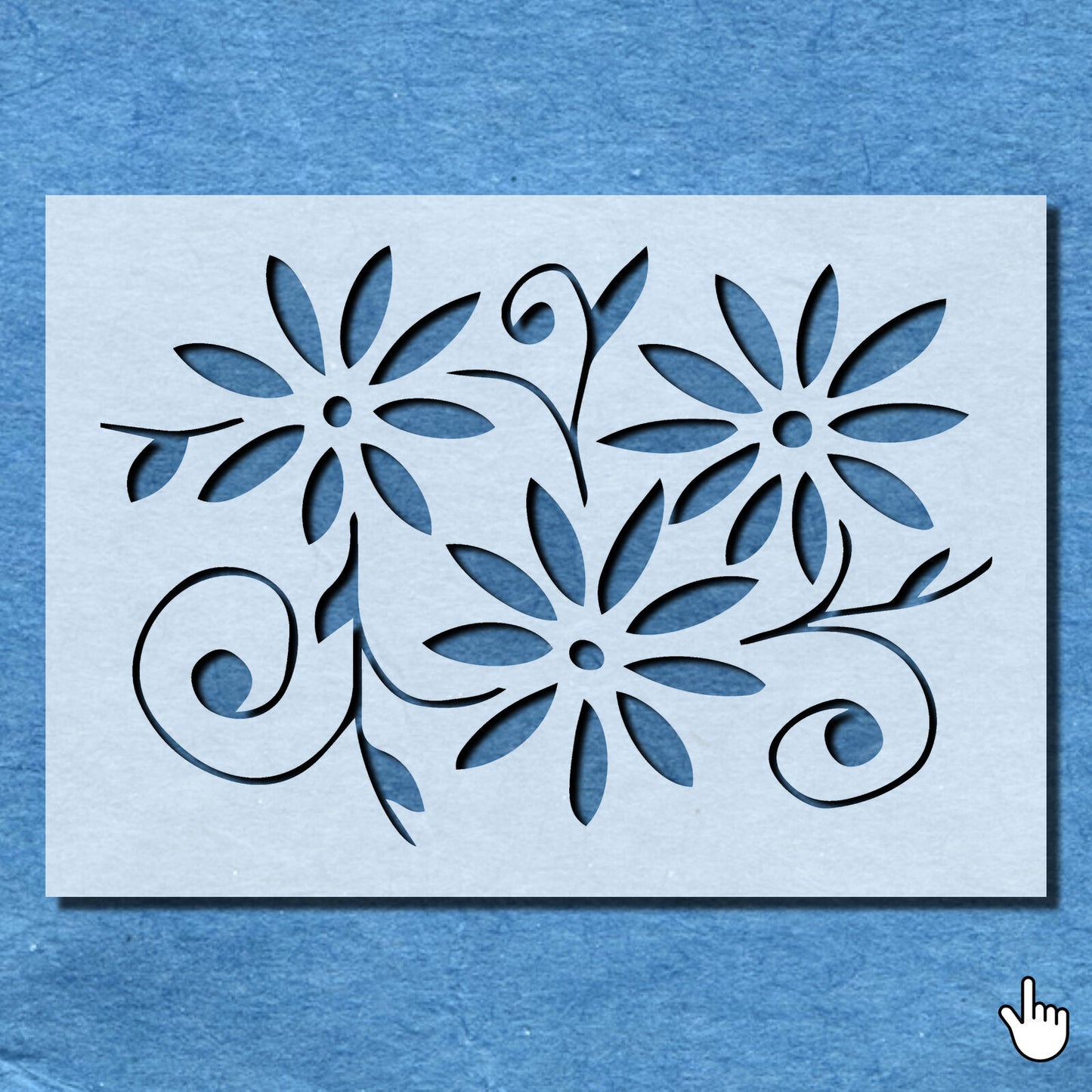 STENCIL FLOWER PATTERN PLANT GARDEN MYLAR PAINTING WALL ART CRAFTS 1 AIRBRUSH