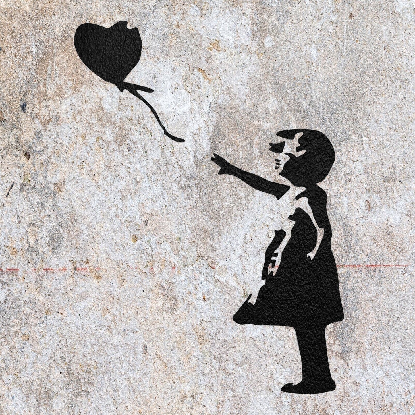 STENCIL BANKSY LITTLE GIRL BALLOON MYLAR  PAINTING WALL ART  CRAFTS  AIRBRUSH