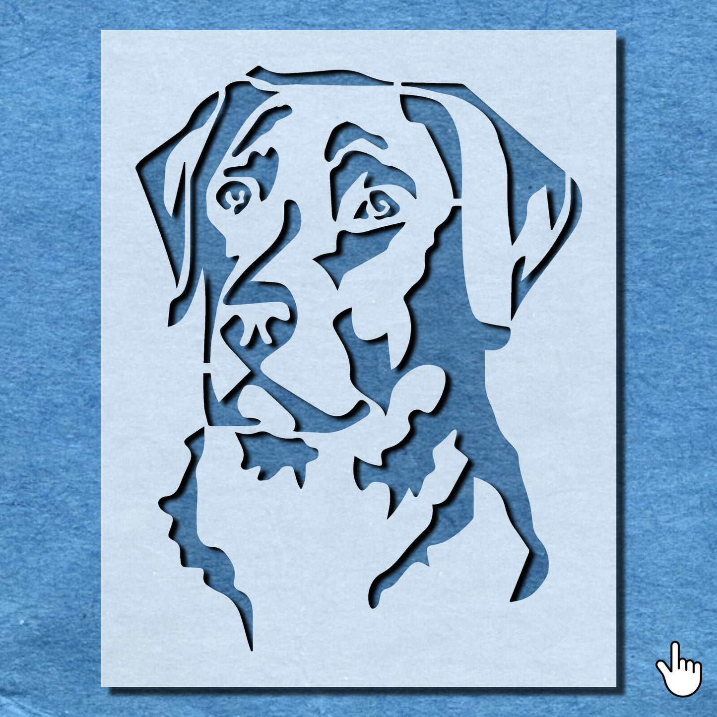 STENCIL LABRADOR DOG SAT MYLAR PAINTING WALL ART HOME DECOR ART CRAFTS AIRBRUSH