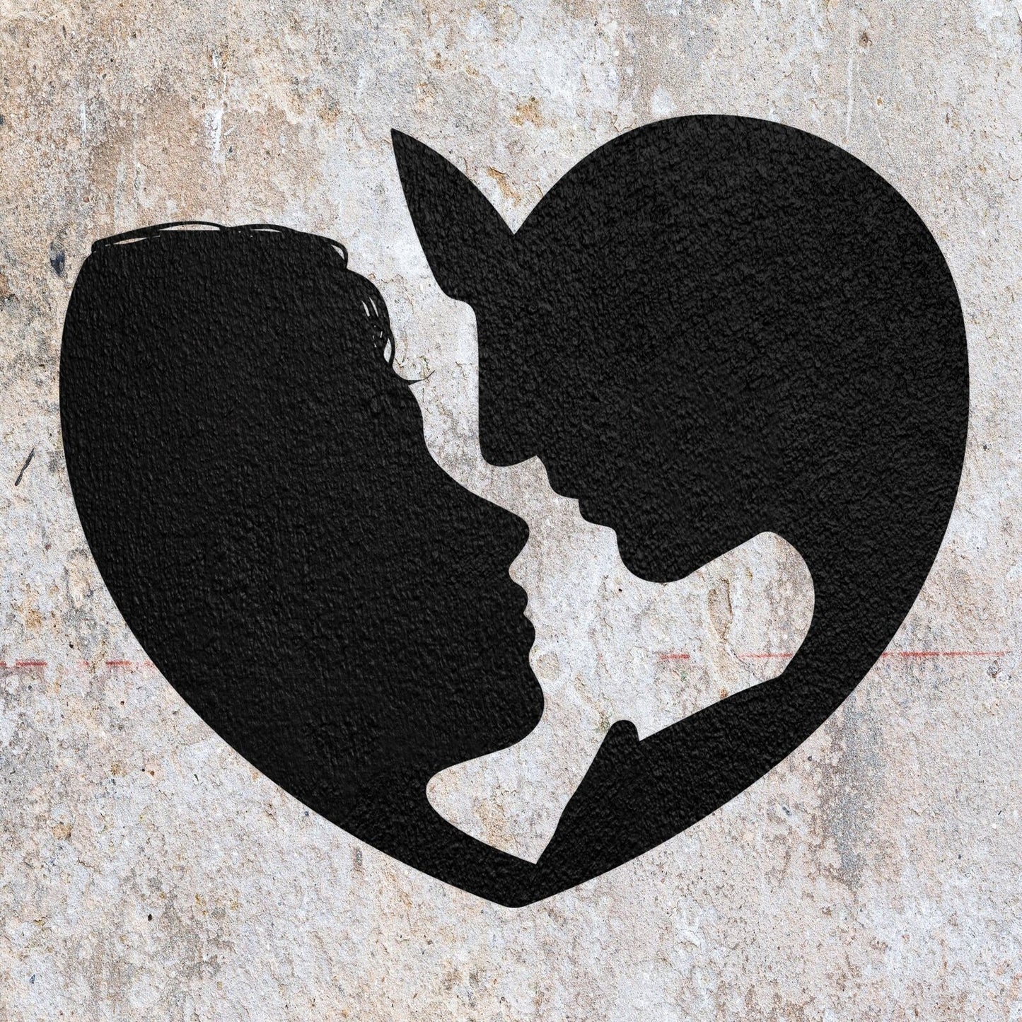 STENCIL SOUL MATES LOVE PEOPLE  PAINTING WALL  MYLAR ART CRAFTS  AIRBRUSH